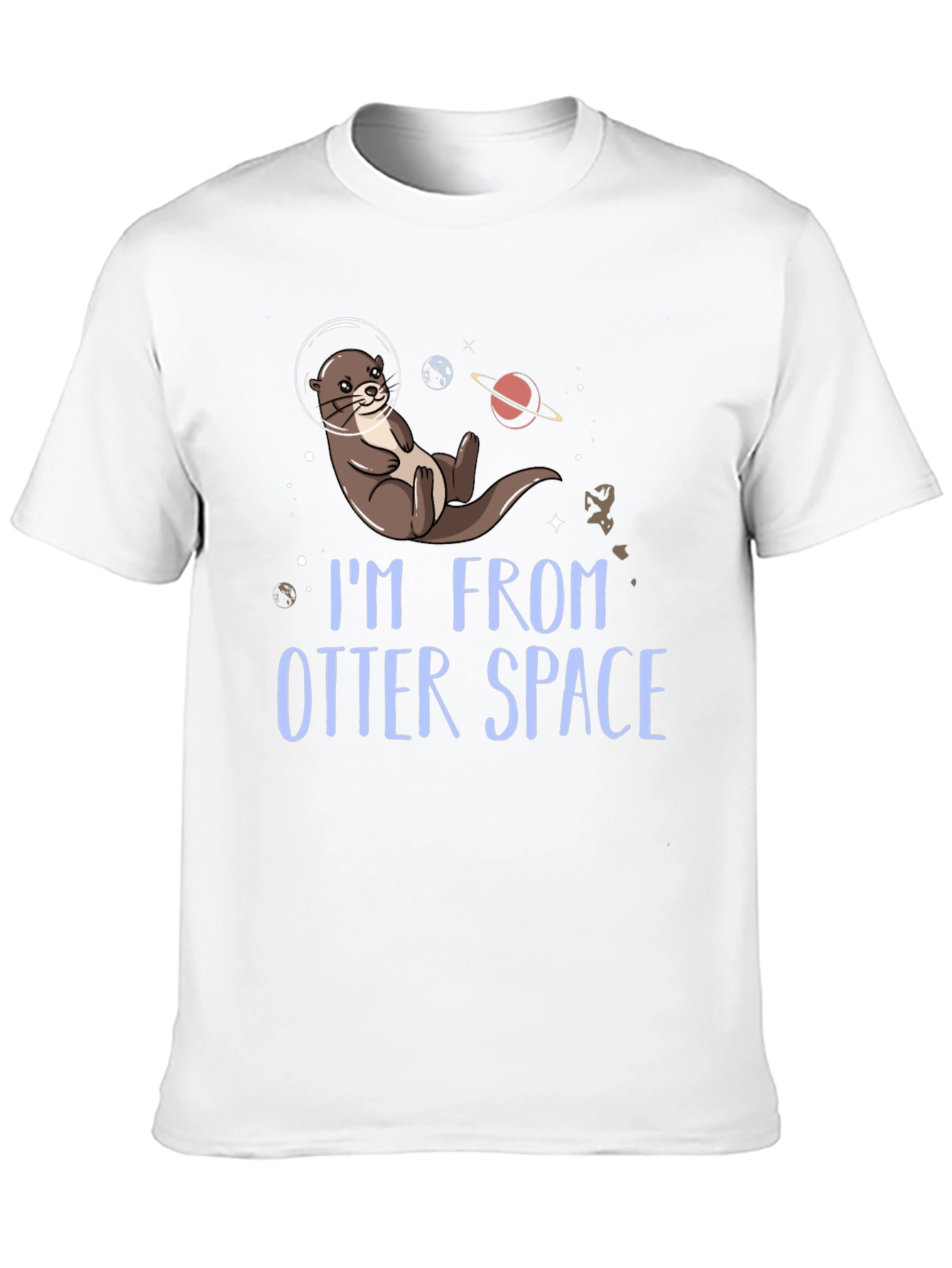 Black I'm From Otter Space T-Shirt view 10