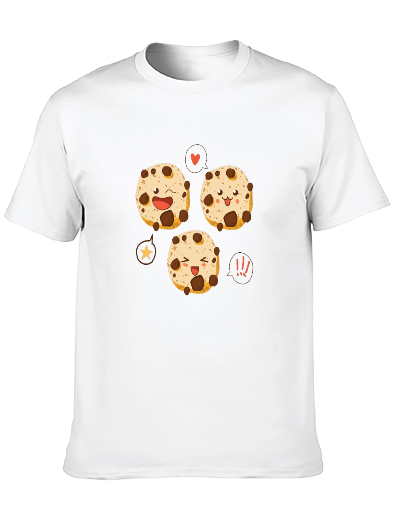Black Cookie Cartoon Black T-Shirt view 10