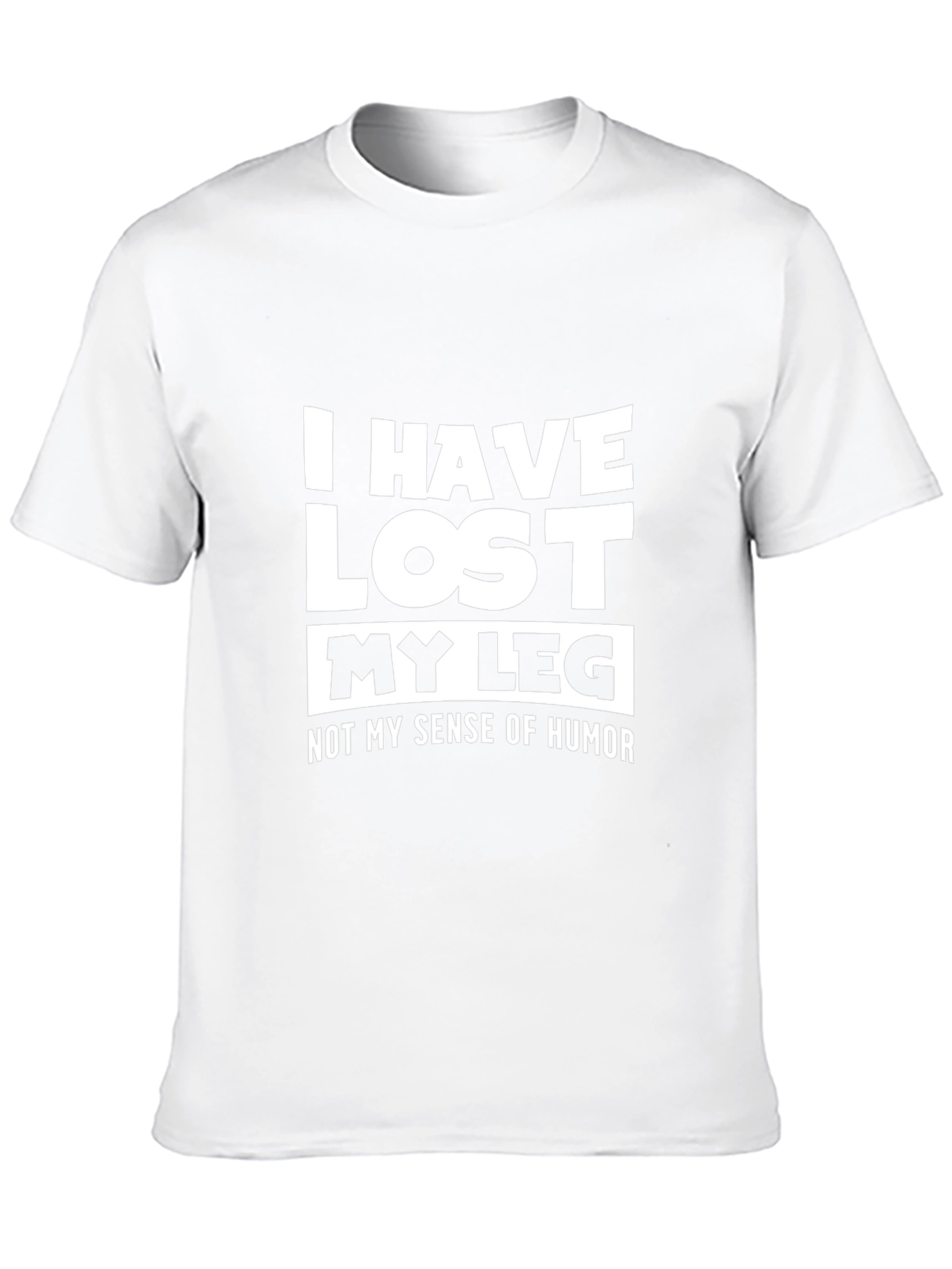 Black Humorous "I Have Lost My Leg" Graphic T-Shirt view 10
