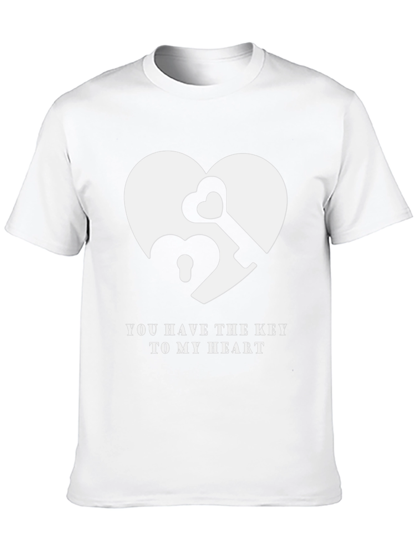 Black Heart Key Graphic T-Shirt - You Have the Key view 10