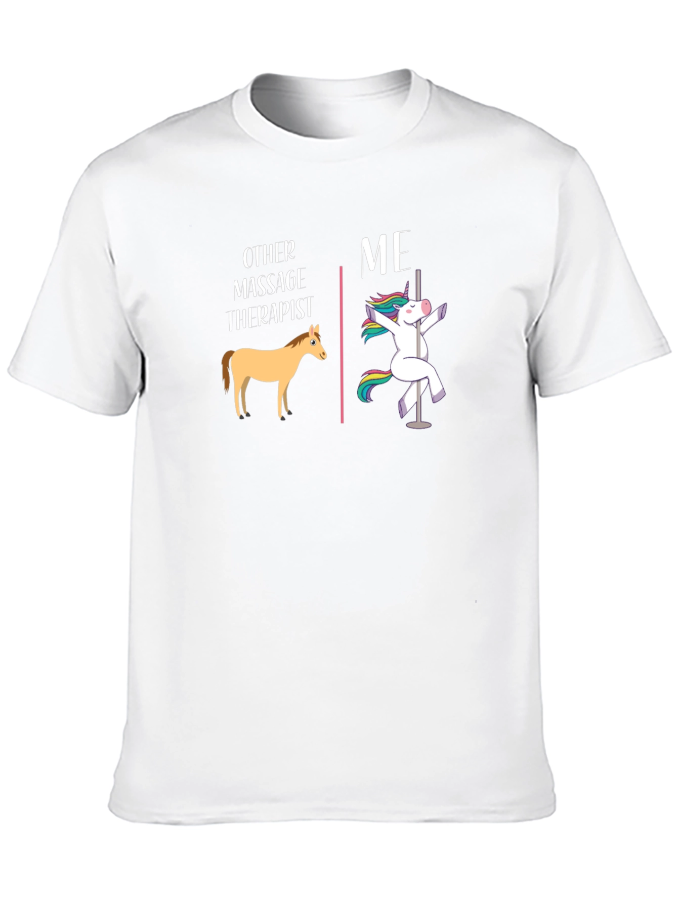 Black Funny Massage Therapist T-Shirt - Horse & Unicorn view 10