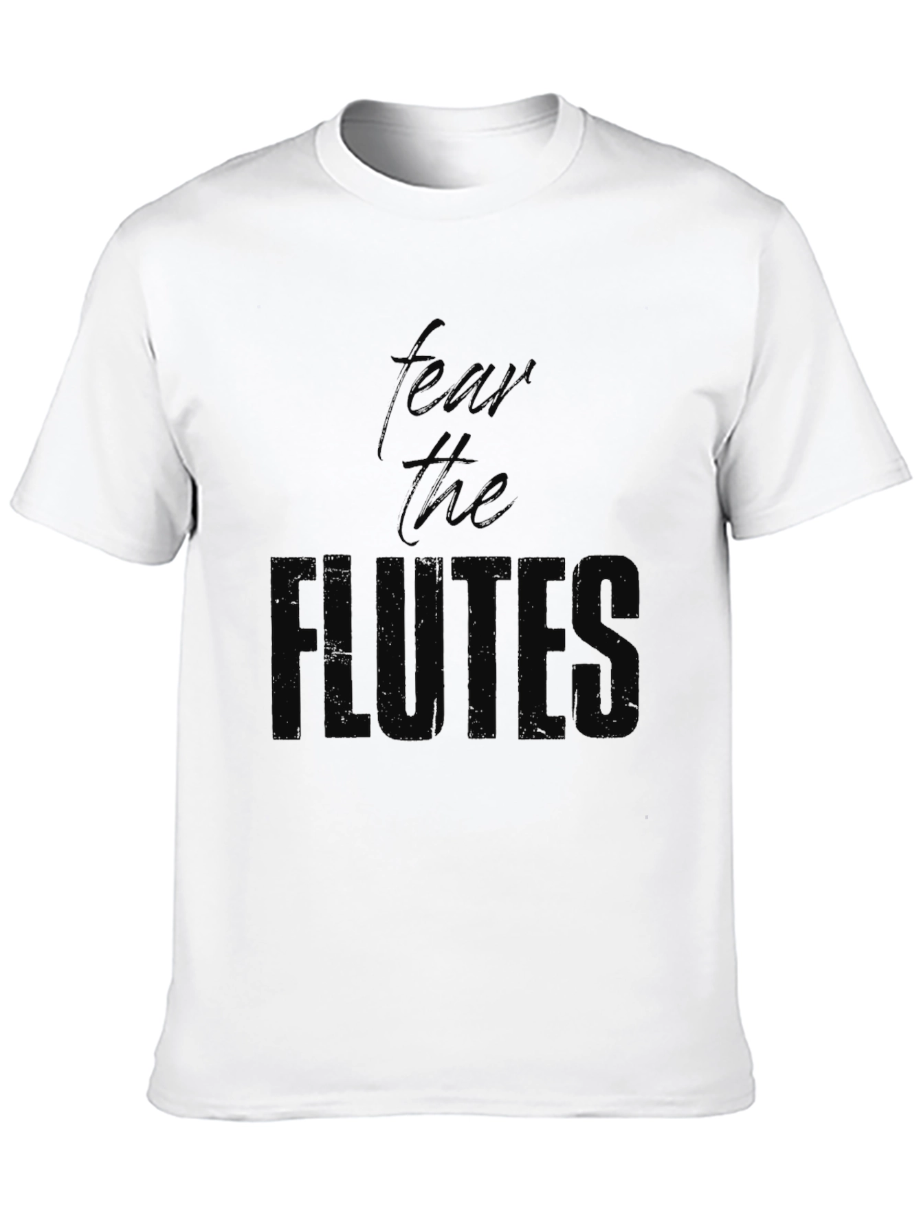 Black Fear The Flute T-Shirt - Black Cotton Tee view 10