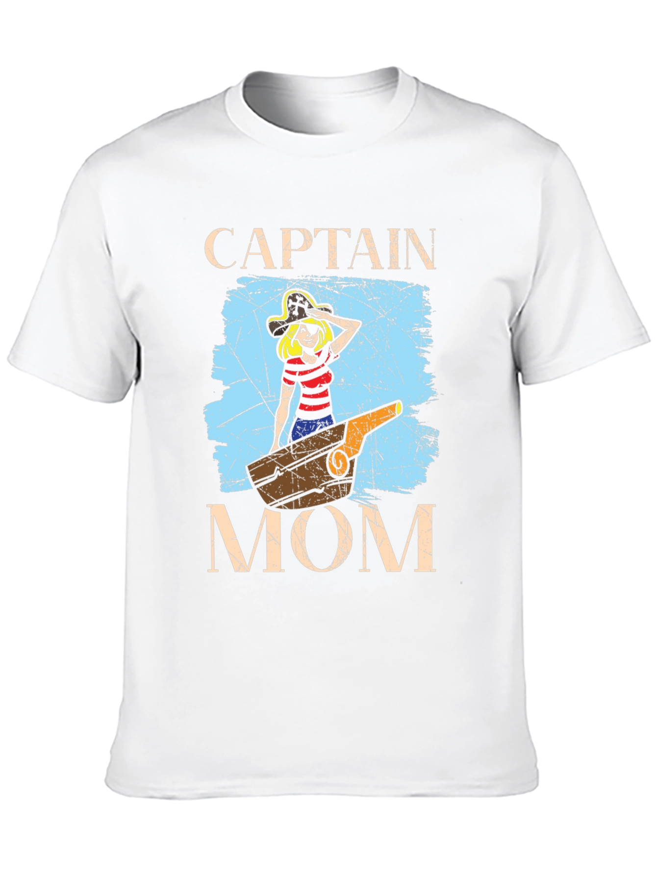 Captain Mom T-Shirt - Nautical Pirate Graphic Tee - 10