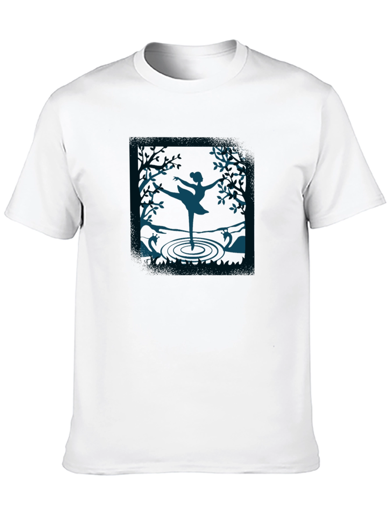 Black Ballerina Silhouette T-Shirt - Unique Design view 10