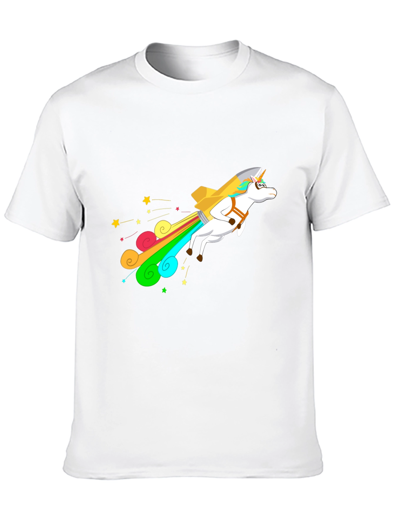 Black Unicorn Rocket T-Shirt - Black Cotton Blend view 10