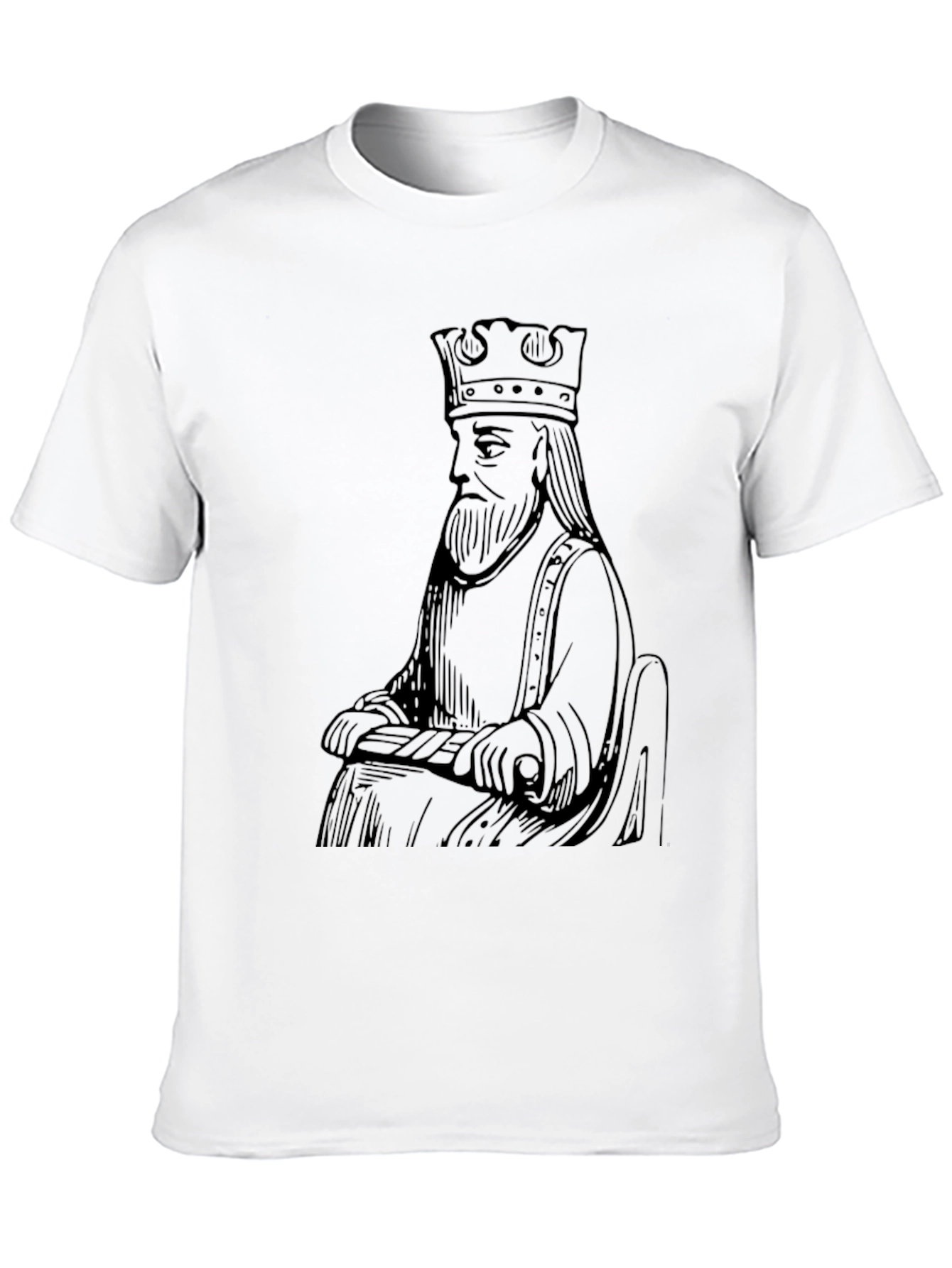 Black King Chess Piece Graphic T-Shirt - Black view 10