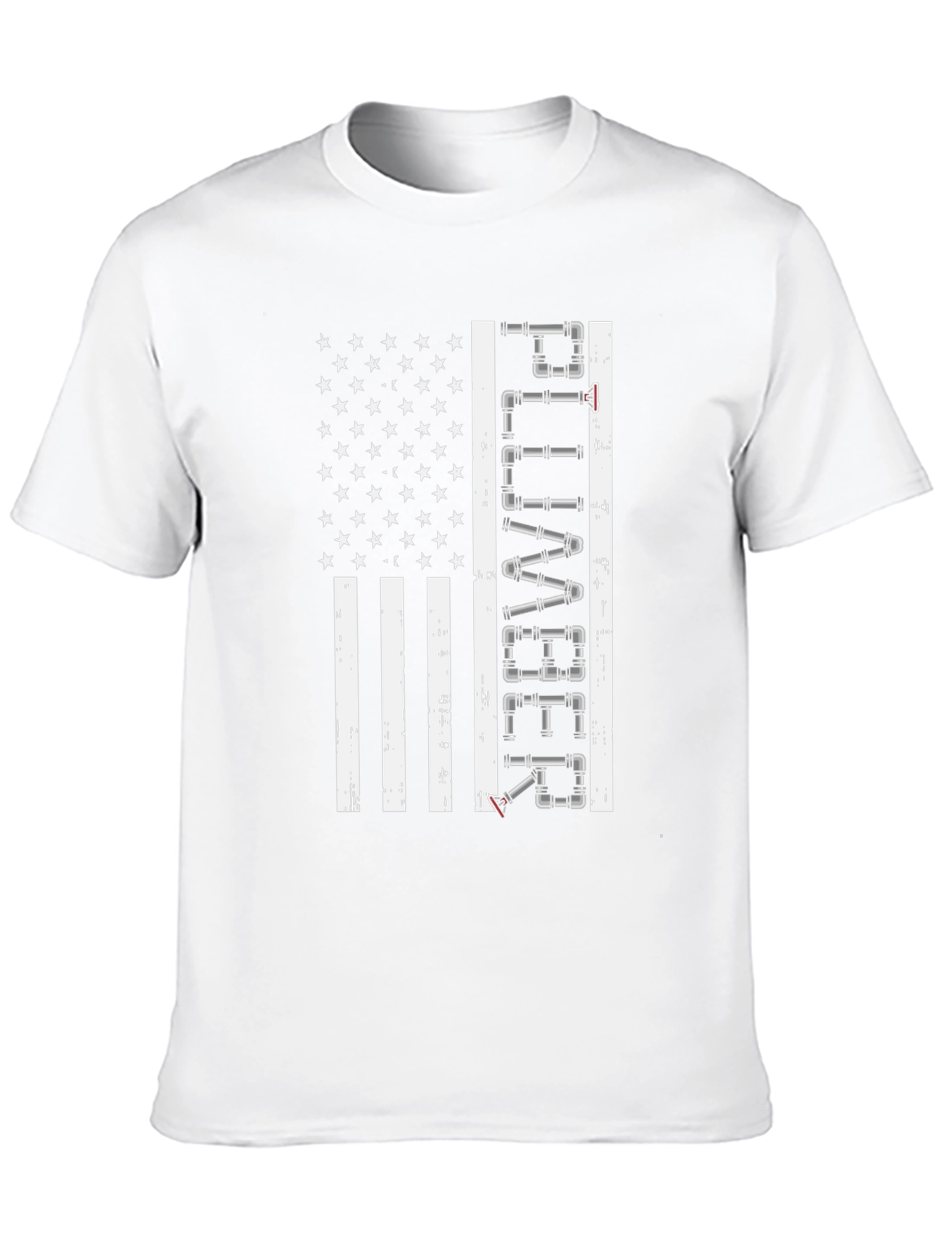Black Plumber American Flag Graphic Tee view 10