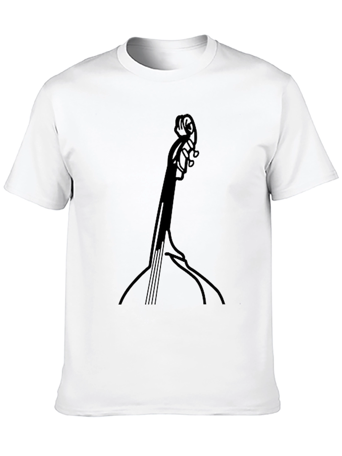 Black Bass Guitar T-Shirt - Black Graphic Tee view 10