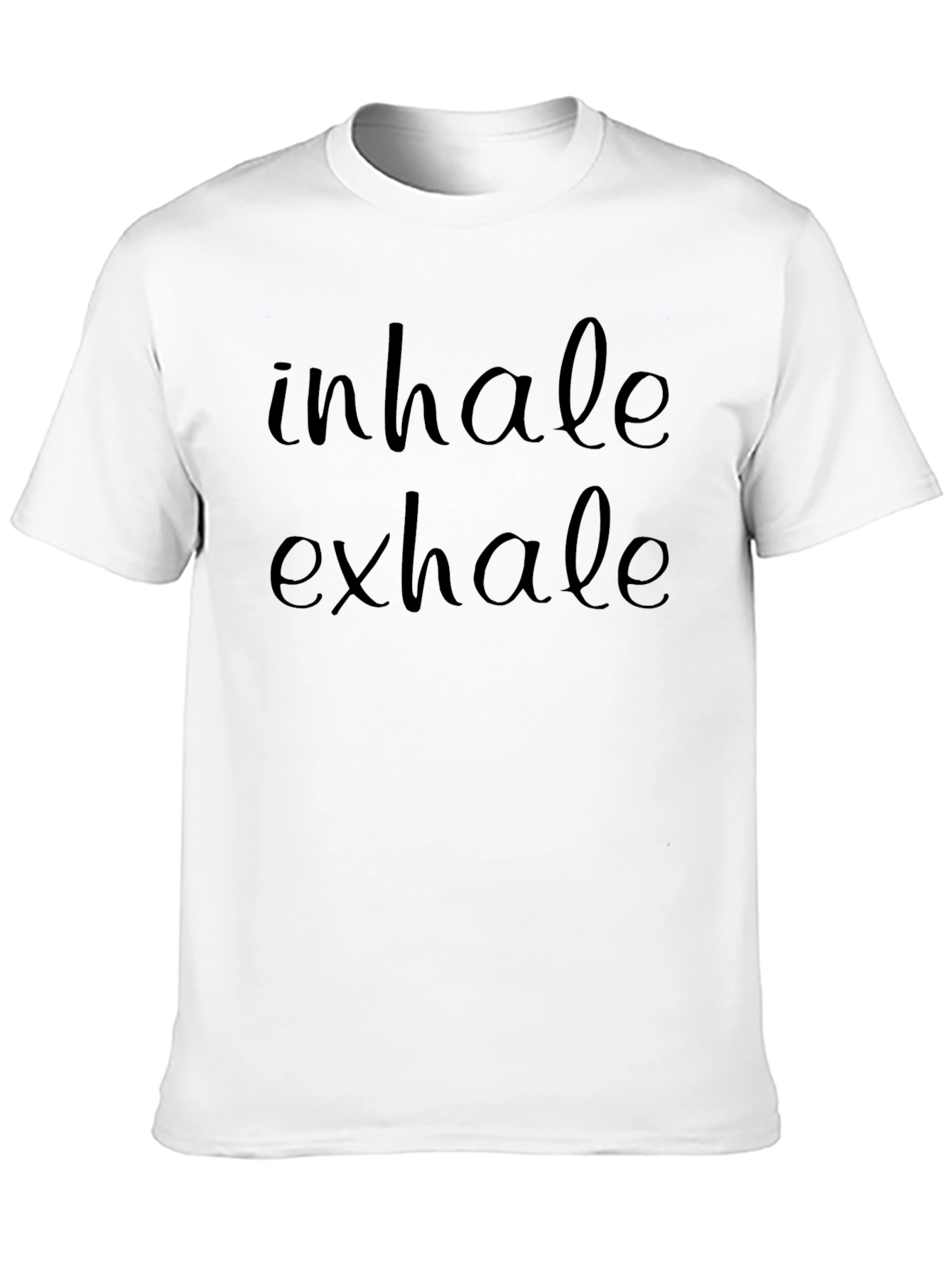 Black Inhale Exhale Black Graphic Tee - Relax & Breathe view 10