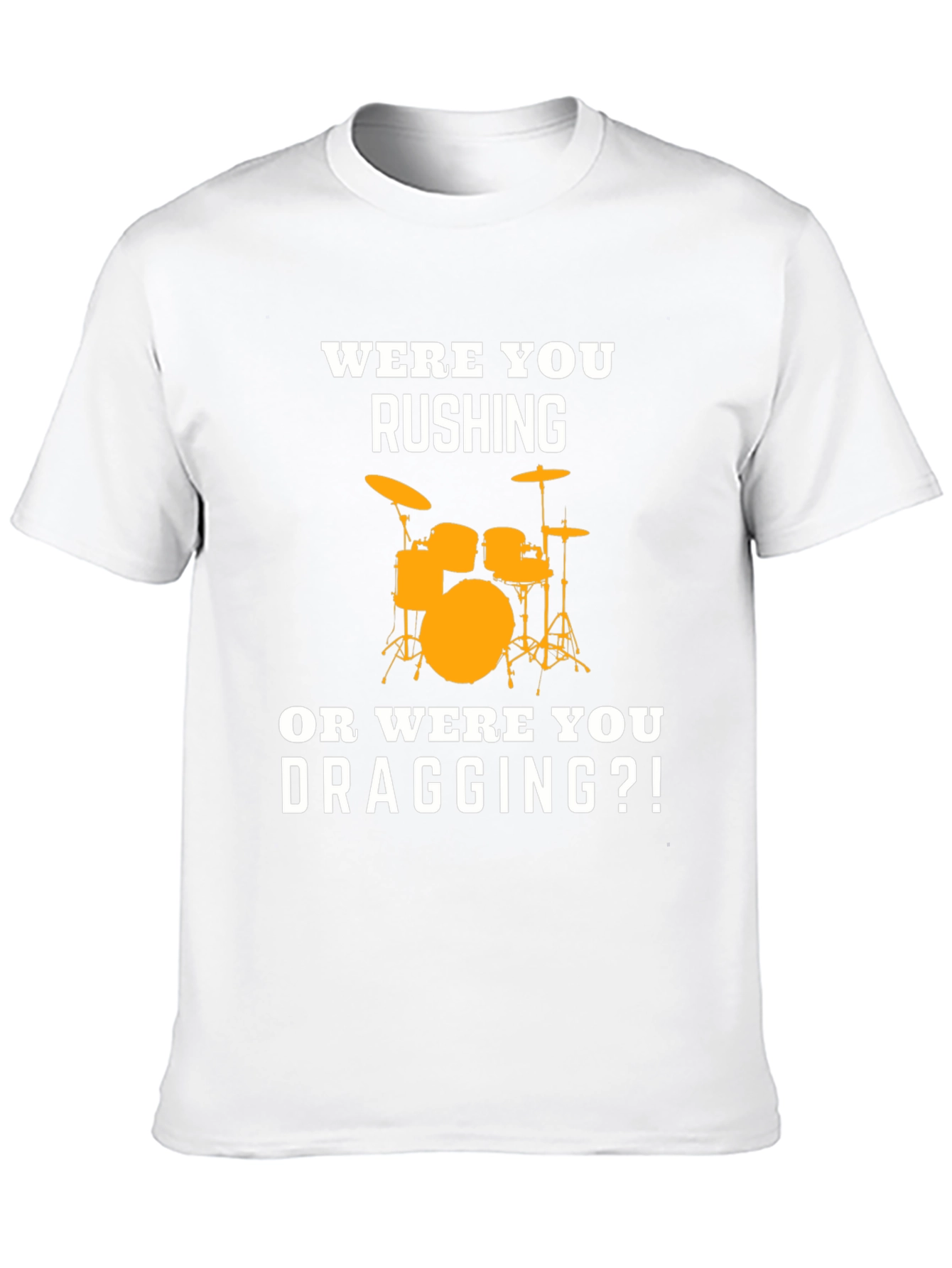 Black Drummer T-Shirt - Rushing or Dragging Funny Tee view 10