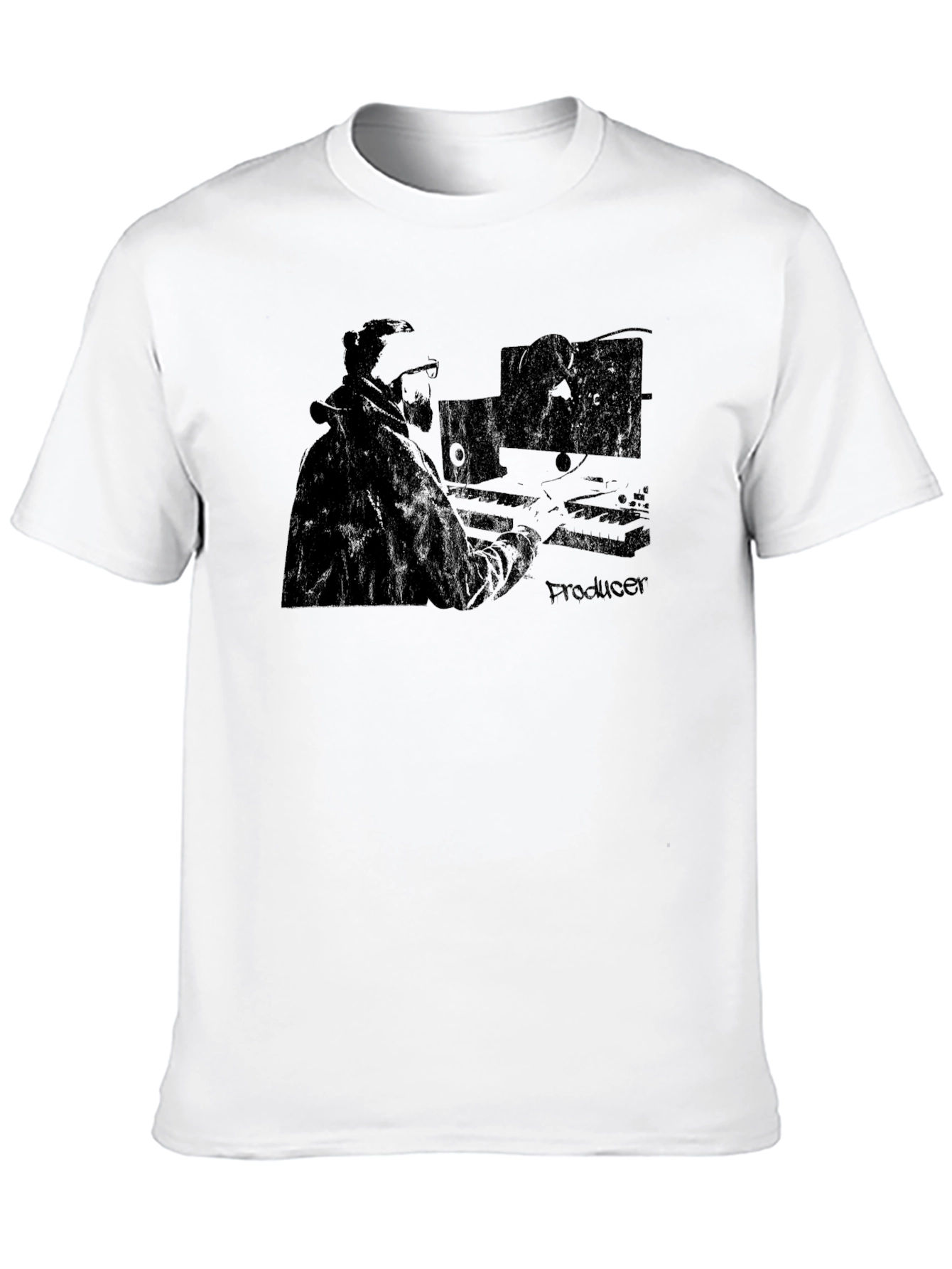 Black Producer Graphic T-Shirt - Black Music Studio Tee view 10