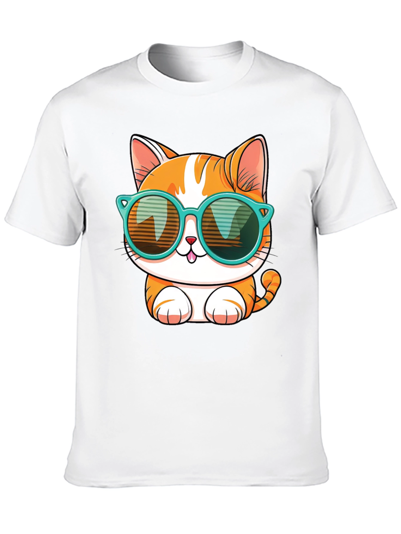 Black Cool Cat Graphic Tee view 10