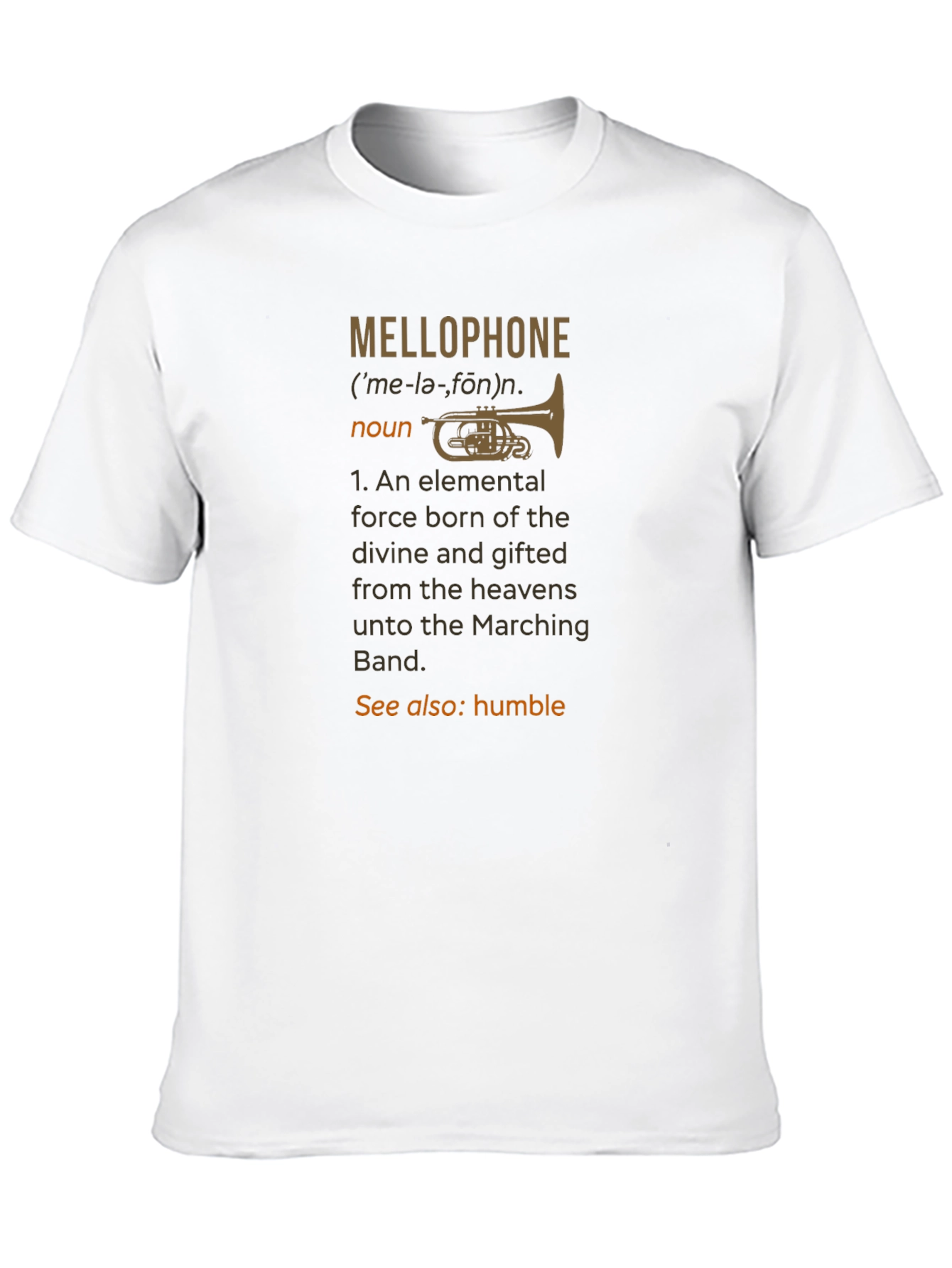 Black Mellophone Definition T-Shirt - Marching Band Humor Tee view 10