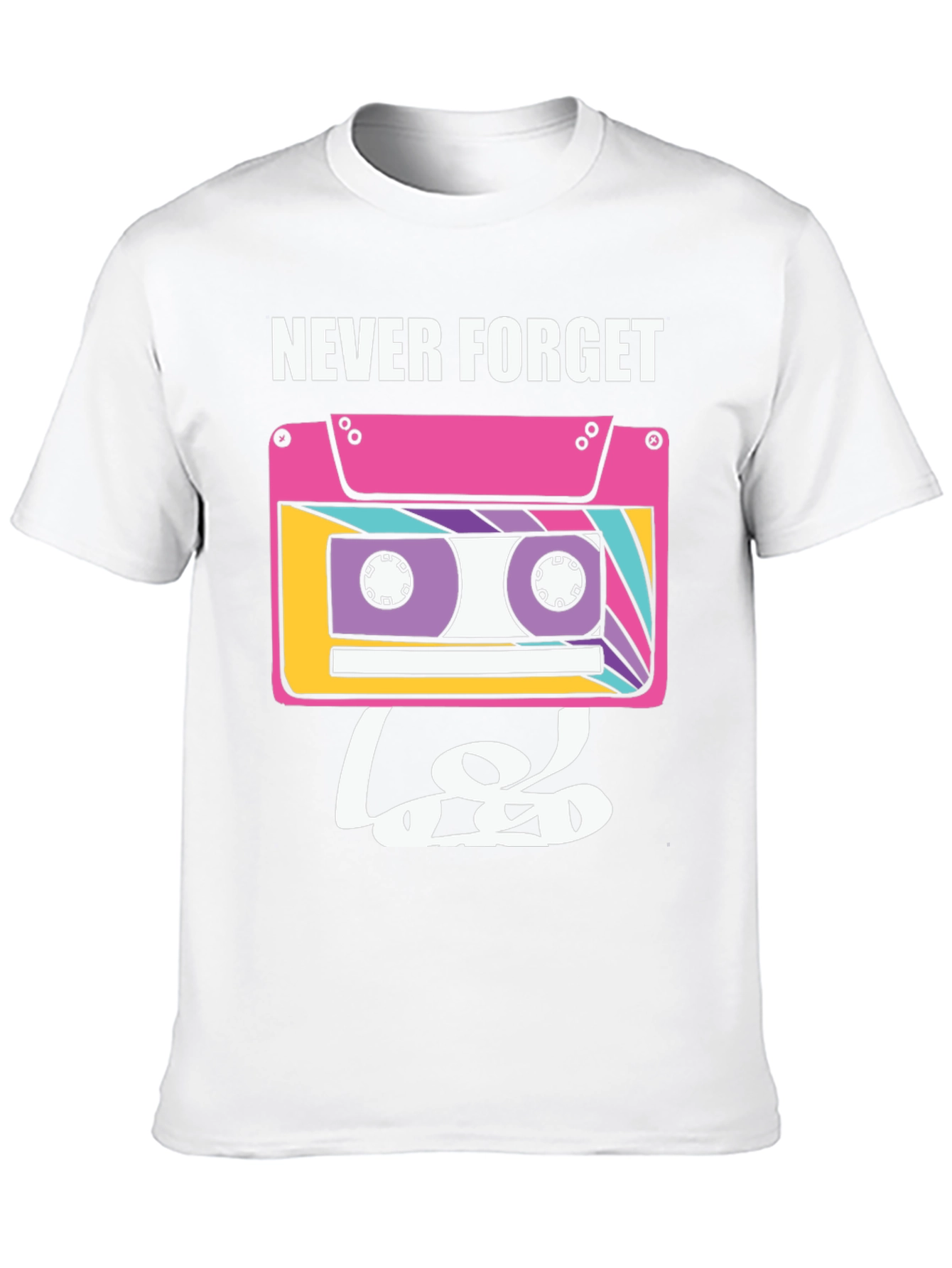Black Retro Cassette Tape Graphic Tee - Never Forget view 10