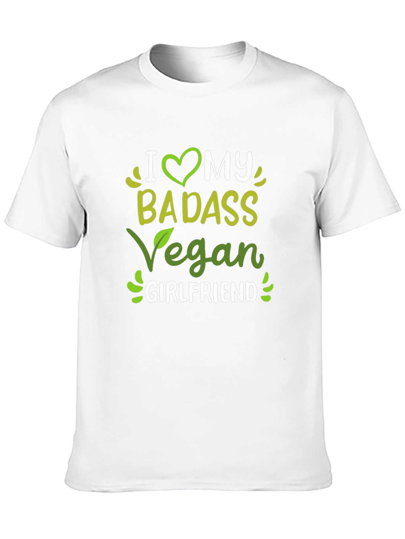 Black I Heart My Badass Vegan Girlfriend T-Shirt view 10