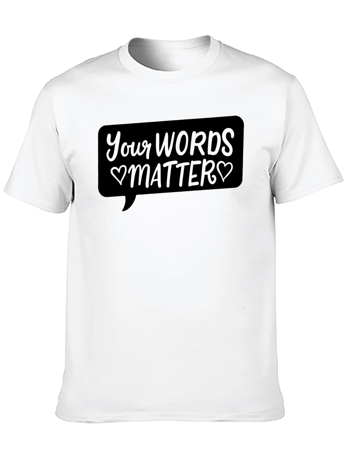 Black Your Words Matter Graphic Tee - Black view 10