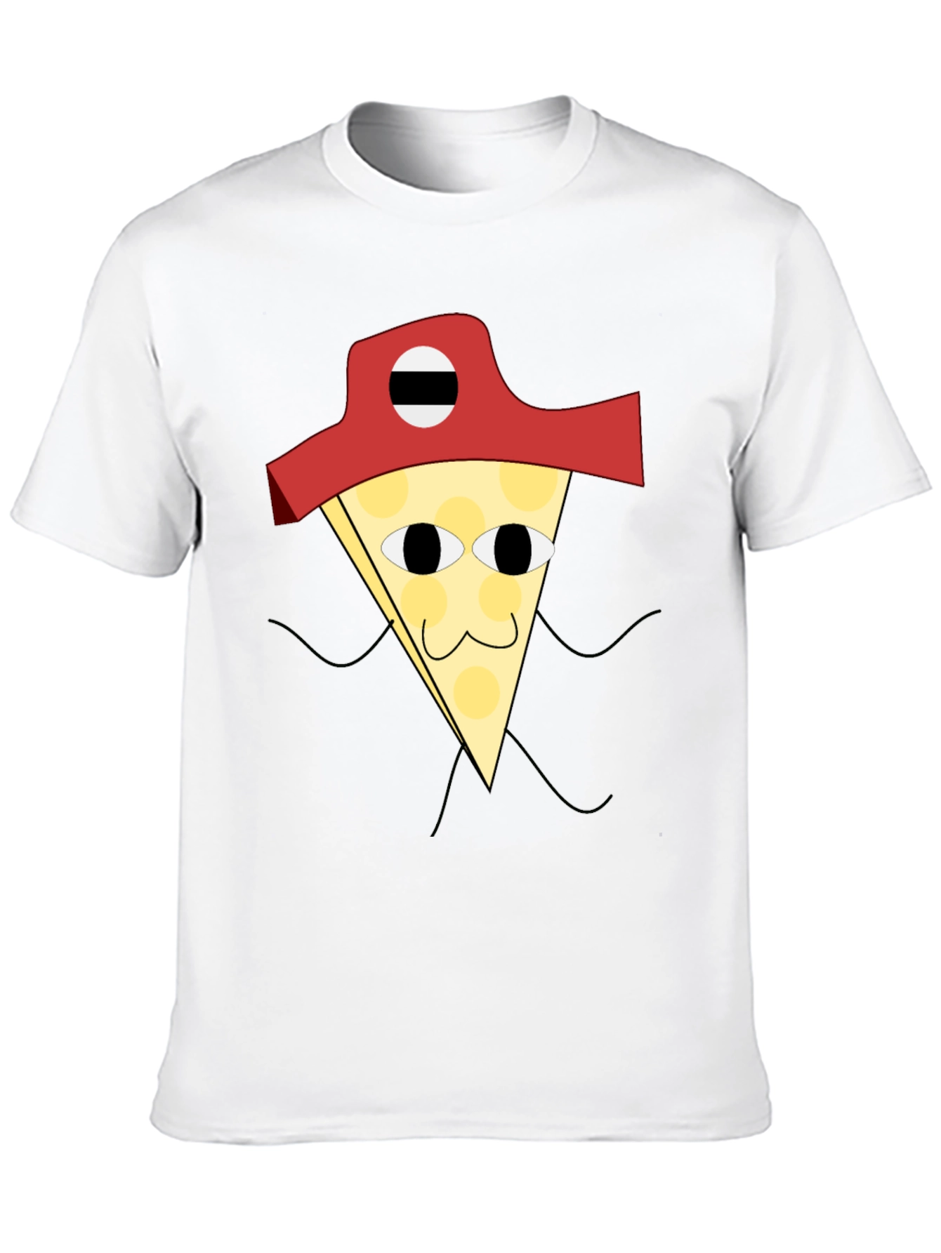 Black Pizza Pirate T-Shirt - Quirky Graphic Tee view 10