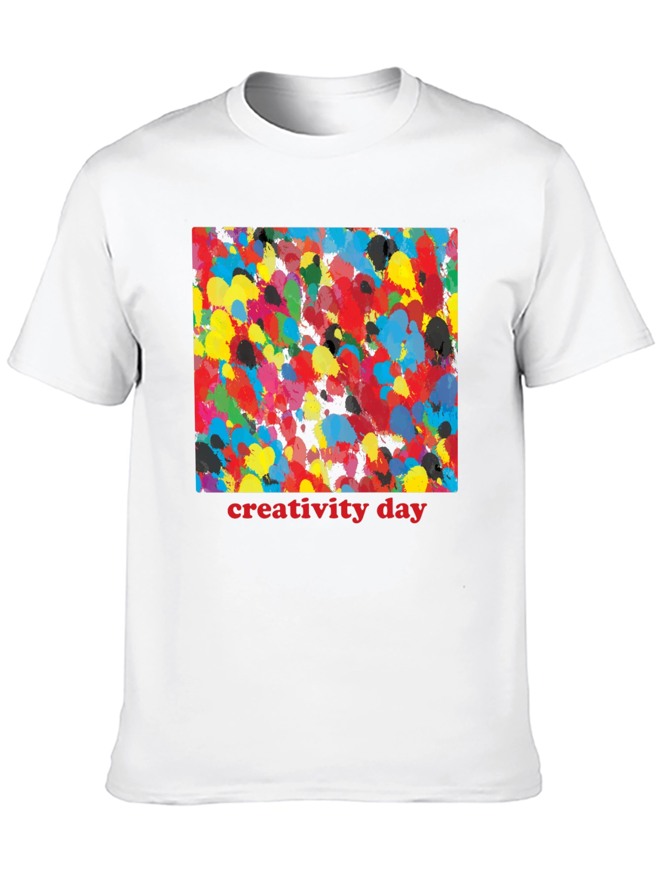 Black Creativity Day Splatter Art Black T-Shirt view 10