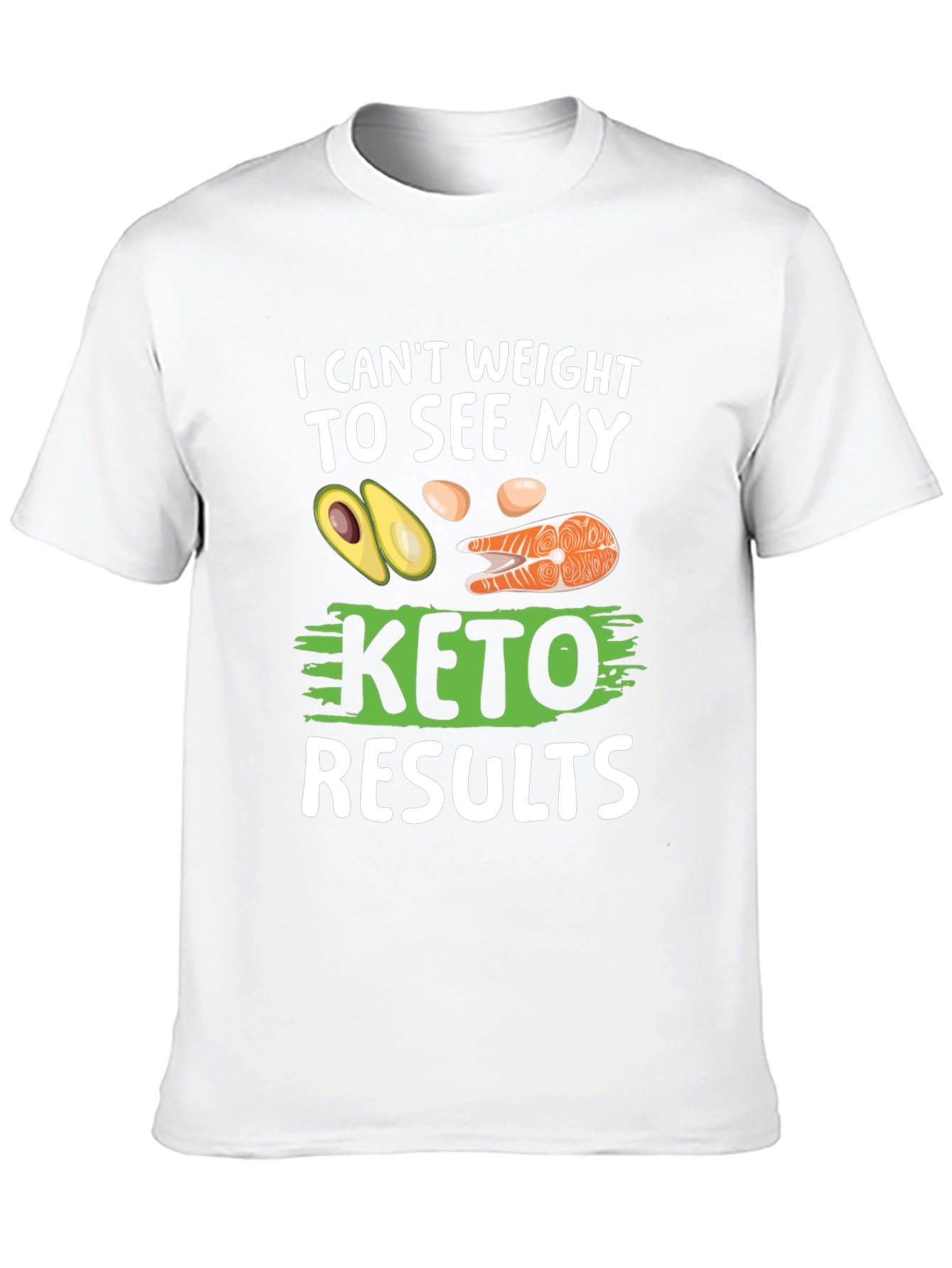 Black Keto Results T-Shirt - Funny Diet Tee view 10