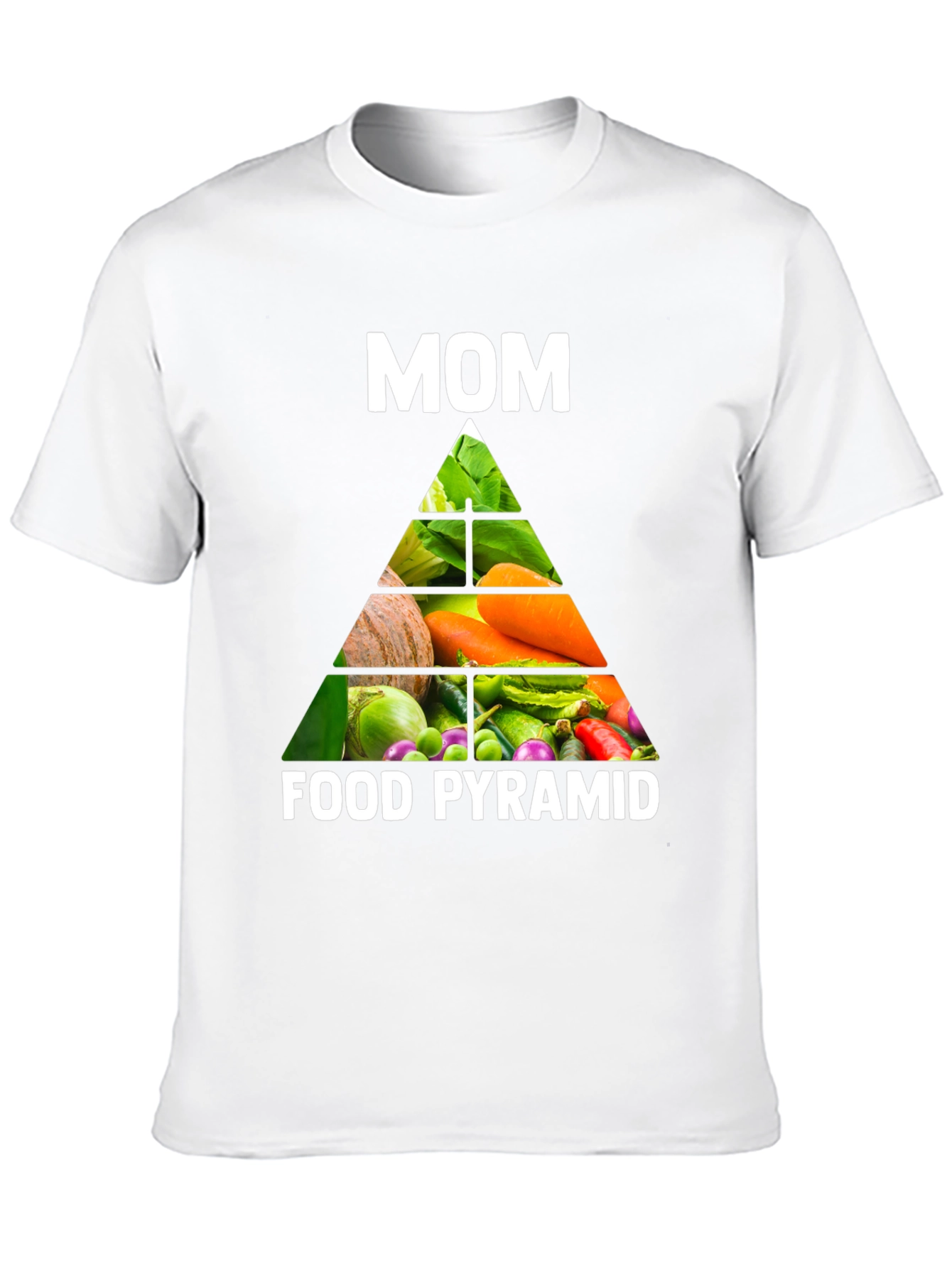 Mom's Food Pyramid T-Shirt - Healthy Eating Tee - 10