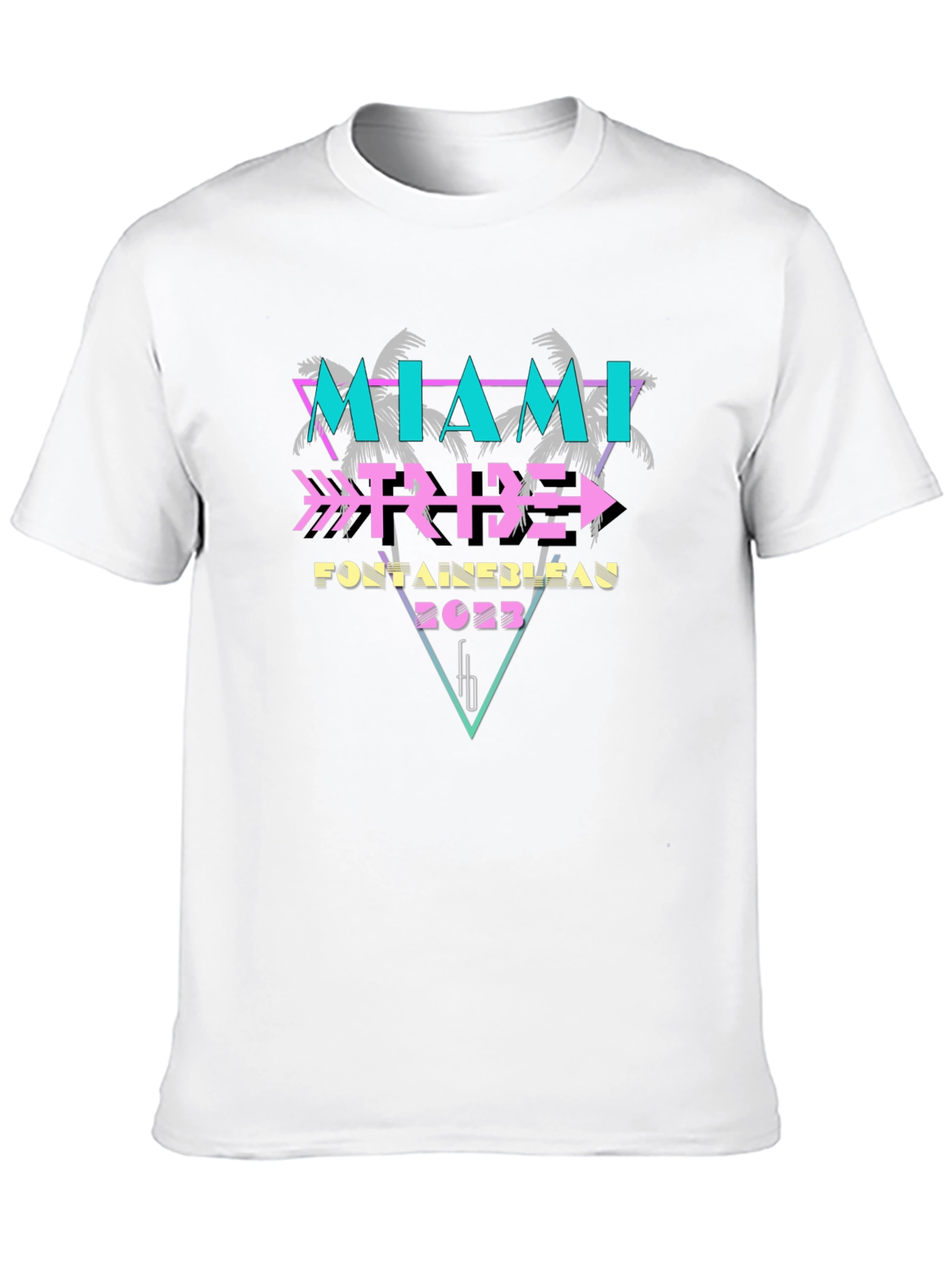 Black Miami Tribe Fontainebleau 2023 Black T-Shirt view 10