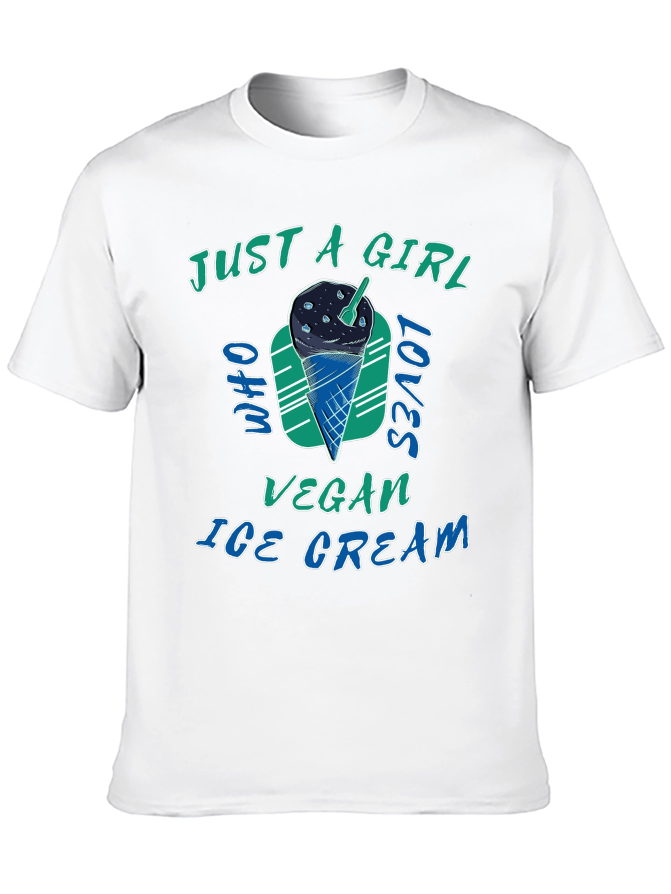 Black Vegan Ice Cream Lover T-Shirt view 10