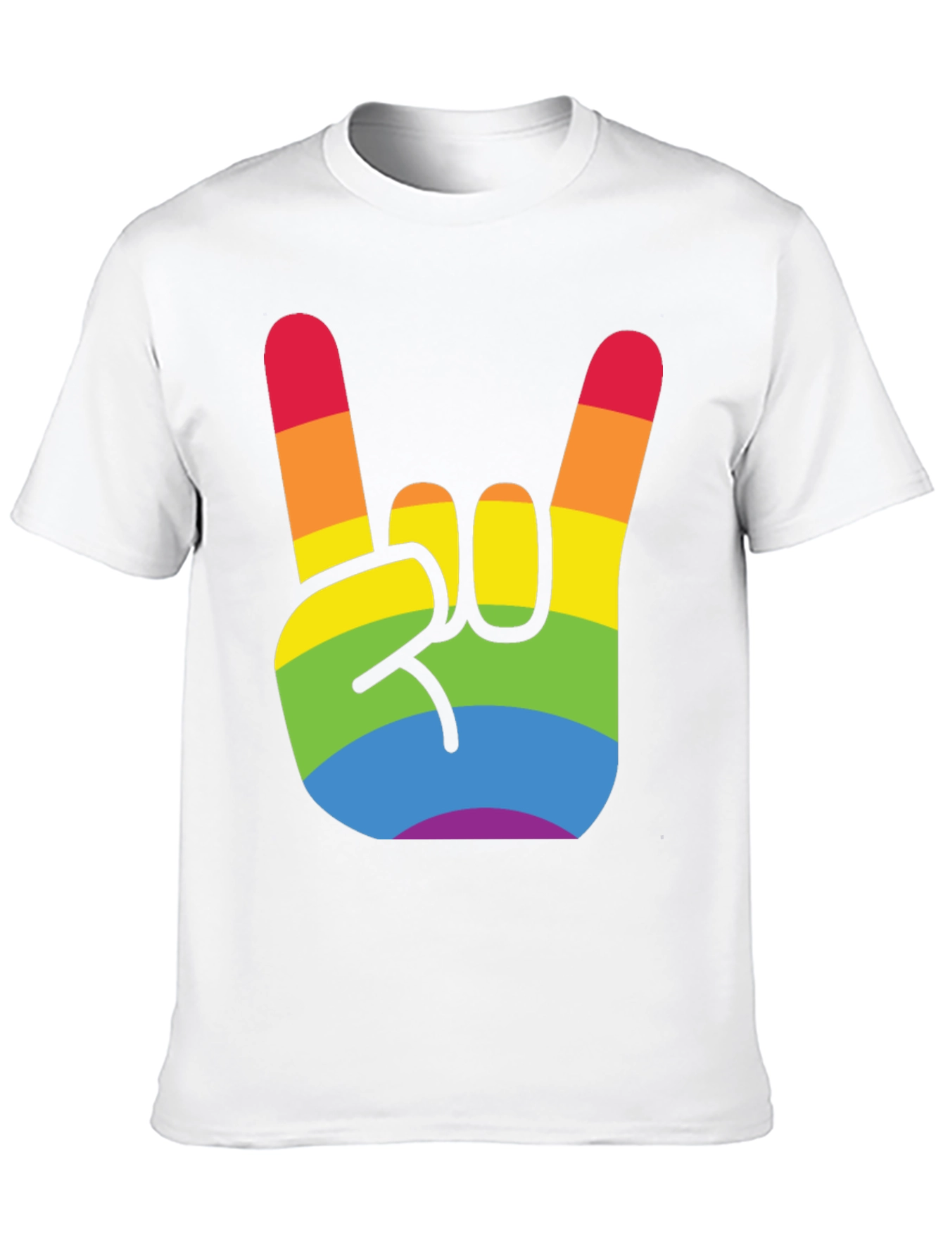 Black Rainbow Rock On Pride T-Shirt view 10