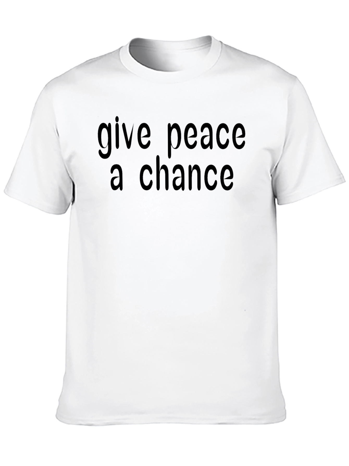 Black Give Peace a Chance T-Shirt - Casual Crew Neck Tee view 10