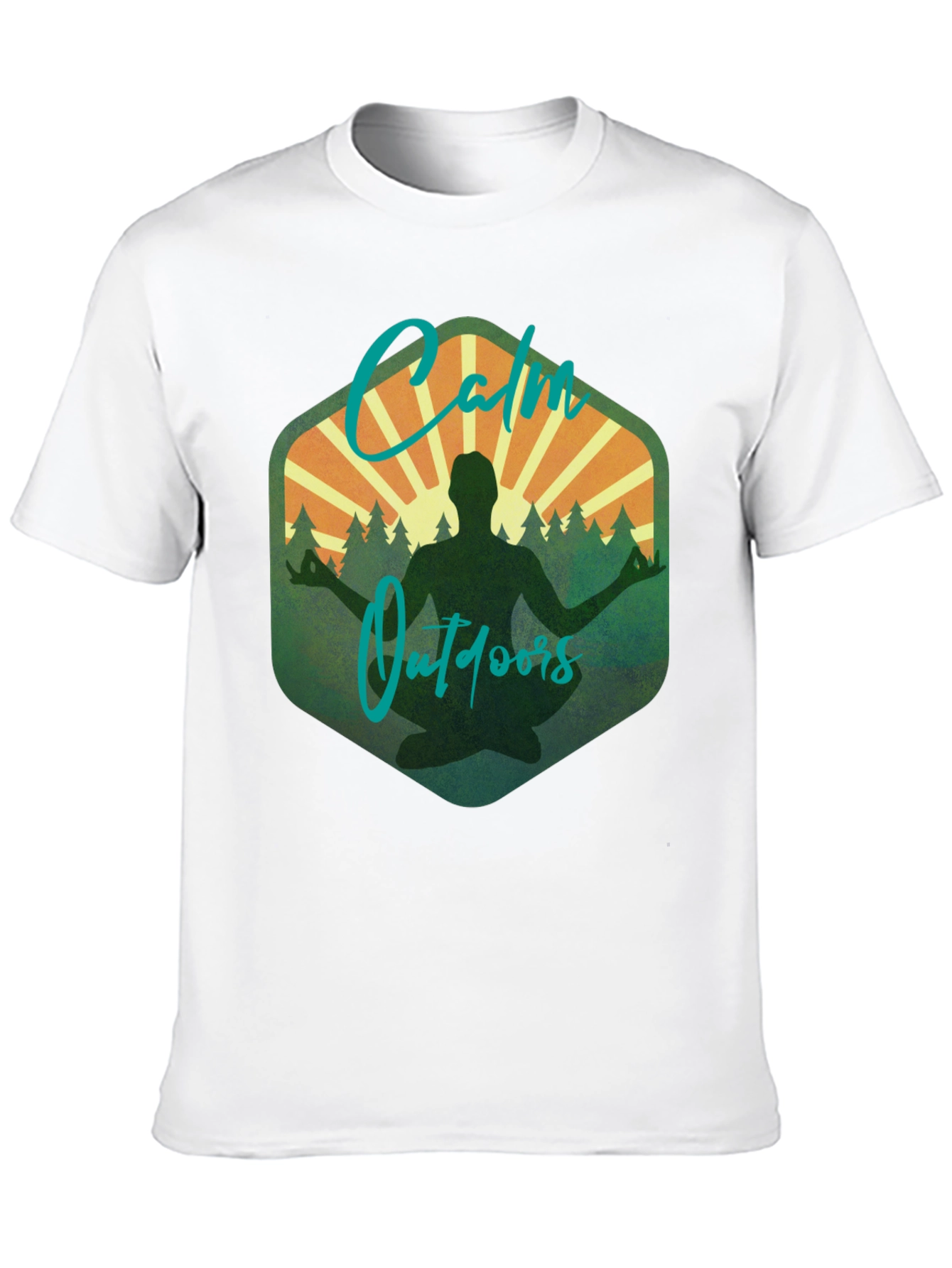 Black Calm Outdoors Graphic Tee - Meditation & Nature Shirt view 10