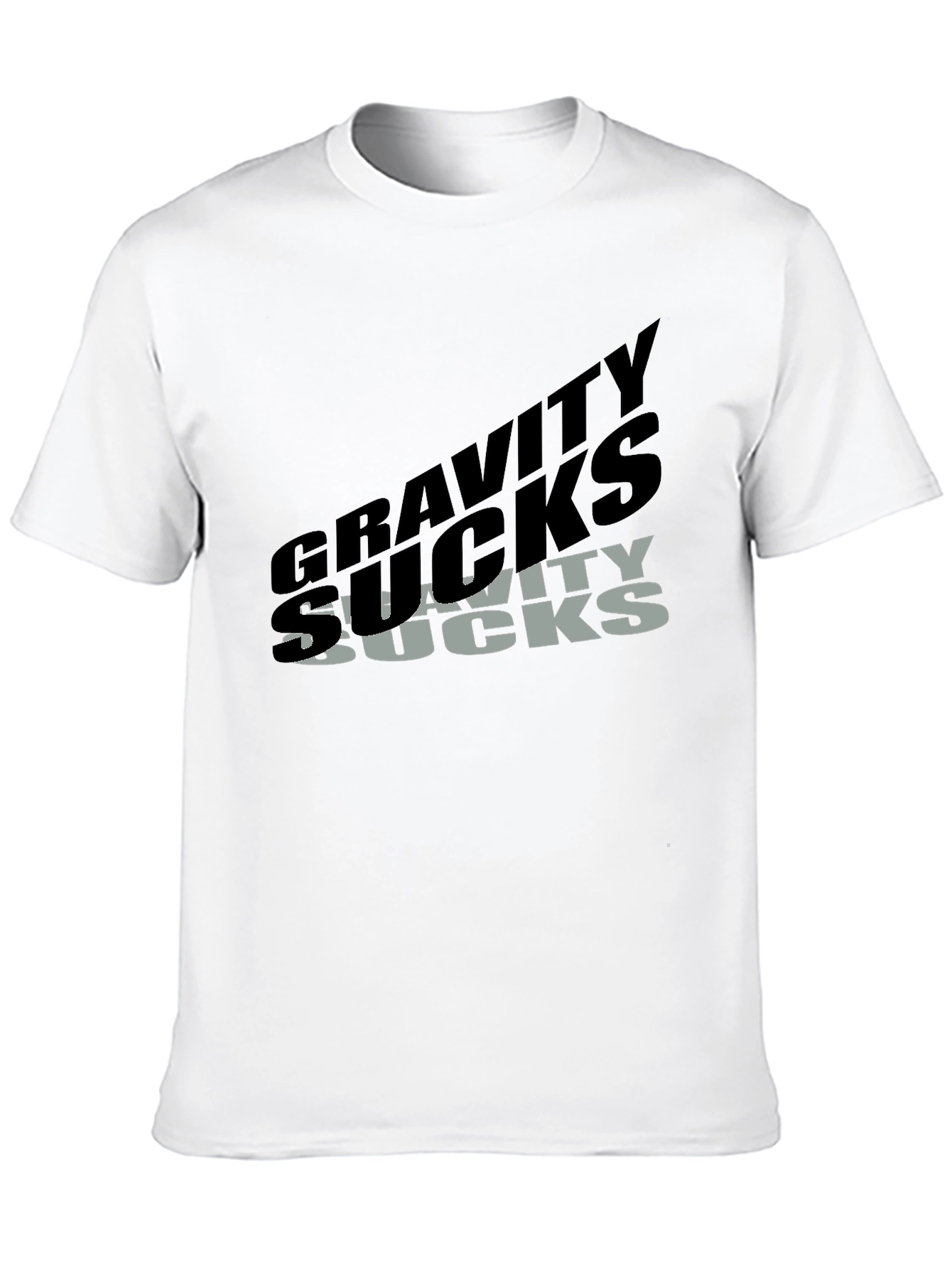 Black Gravity Sucks Graphic T-Shirt - Black view 10