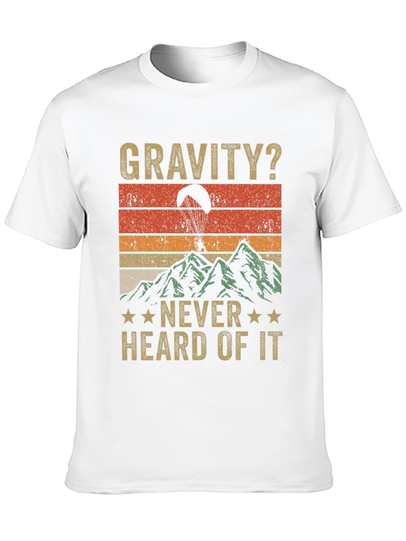 Black Gravity? Never Heard of It! Retro Paragliding T-Shirt view 10