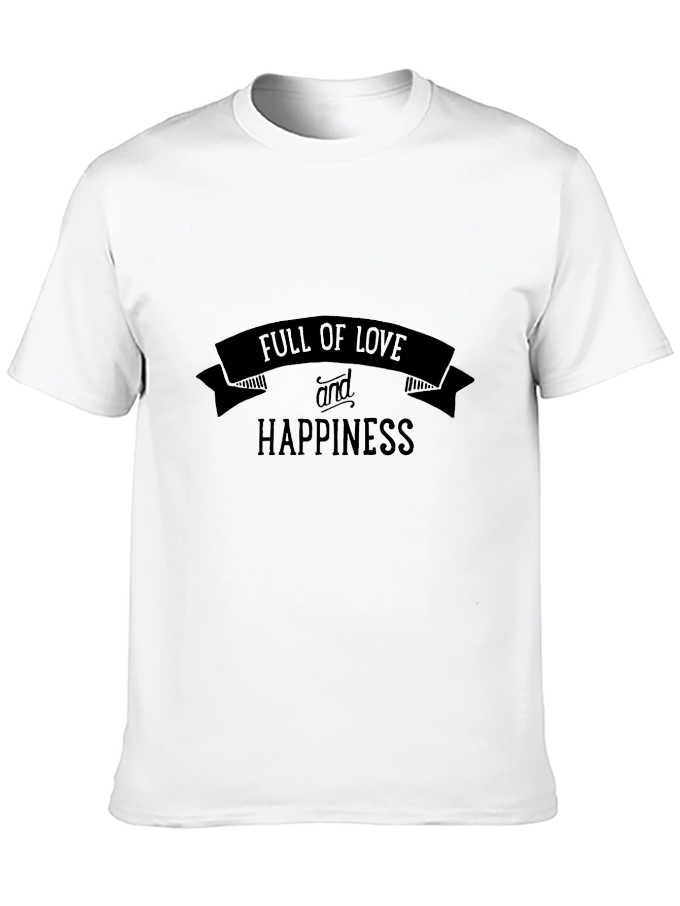 Black Full of Love and Happiness Graphic Tee view 10