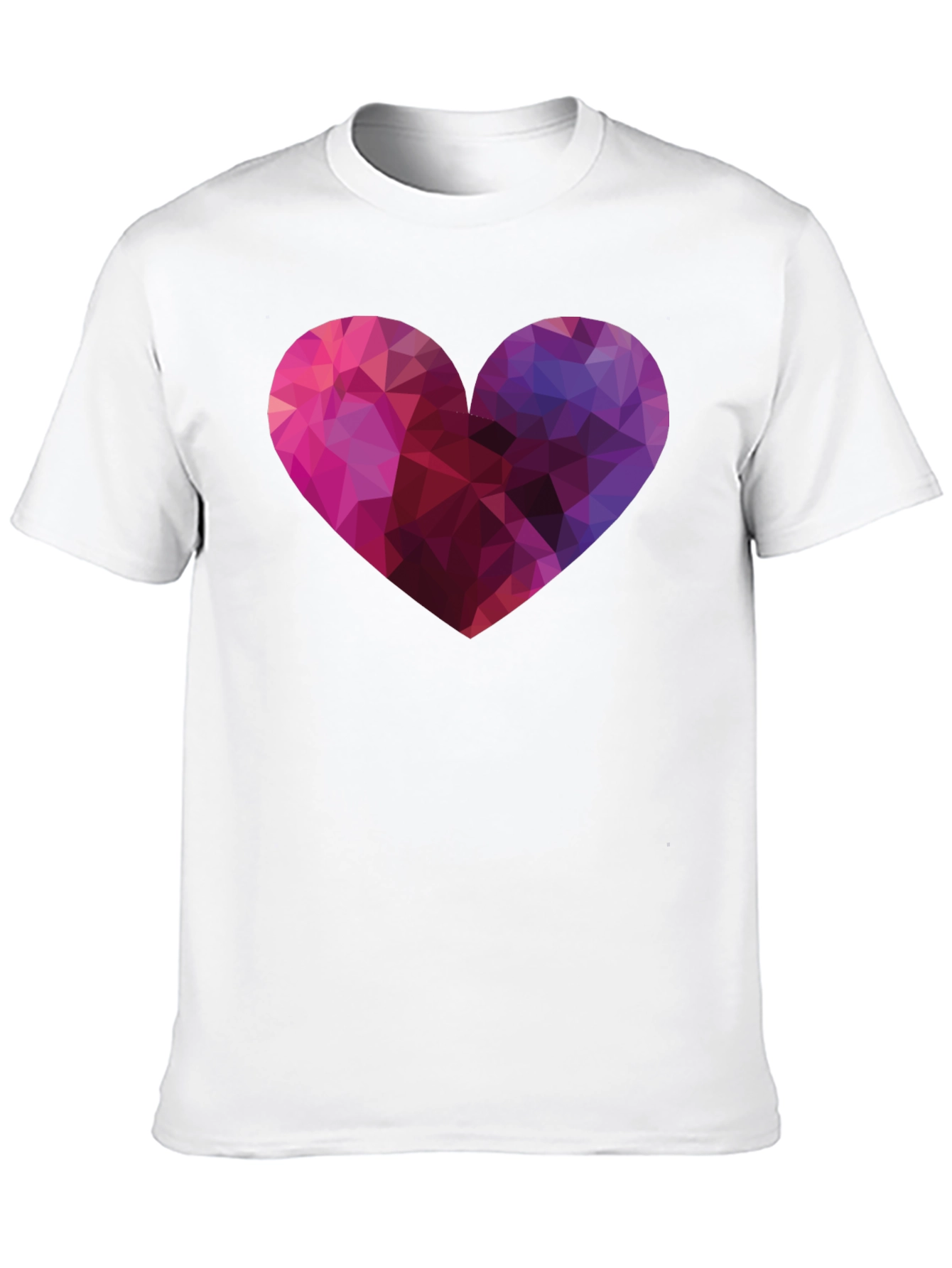 Geometric Heart Graphic Tee - Modern Style - 10