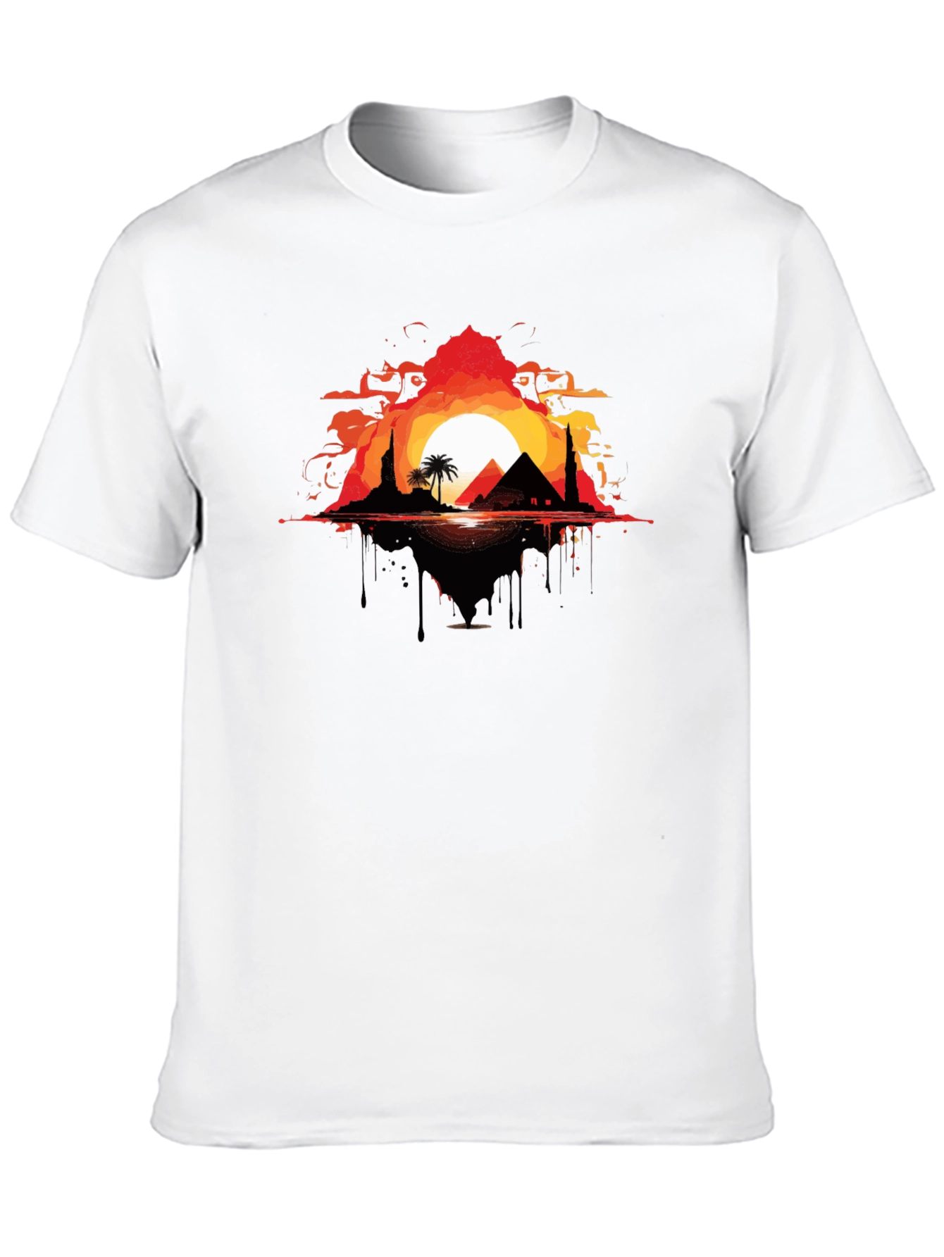 Black Egyptian Sunset Graphic Tee - Black view 10