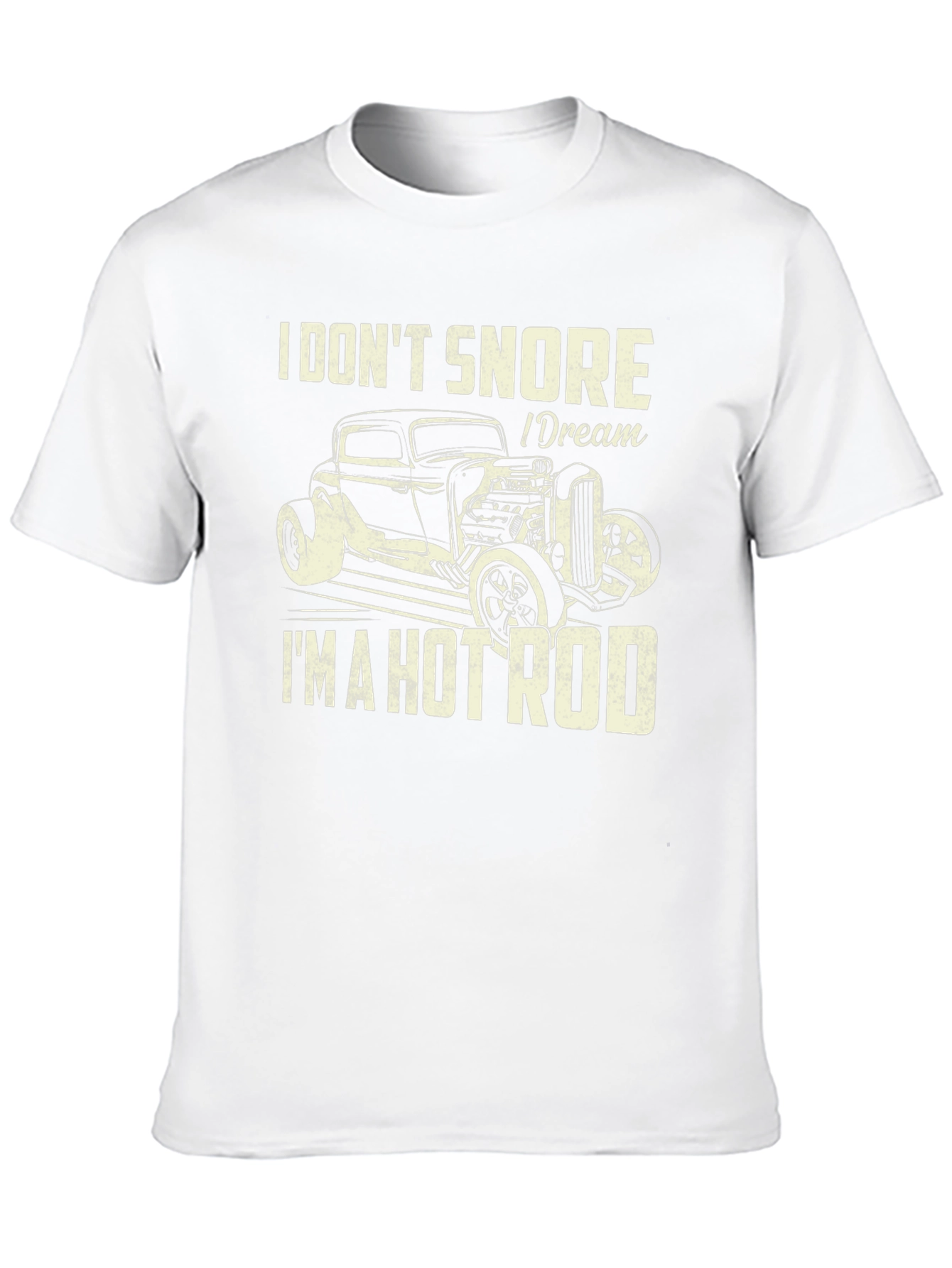 Black I Don't Snore I Dream I'm A Hot Rod T-Shirt view 10