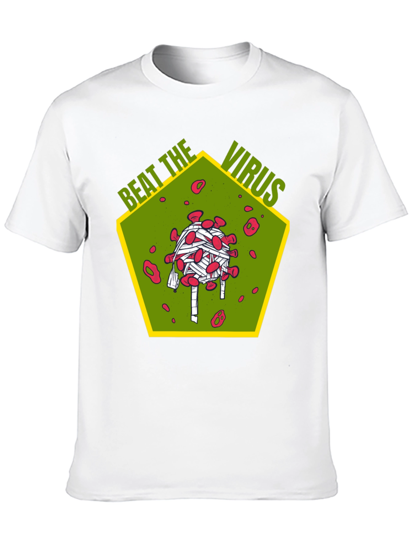 Black Beat the Virus T-Shirt view 10