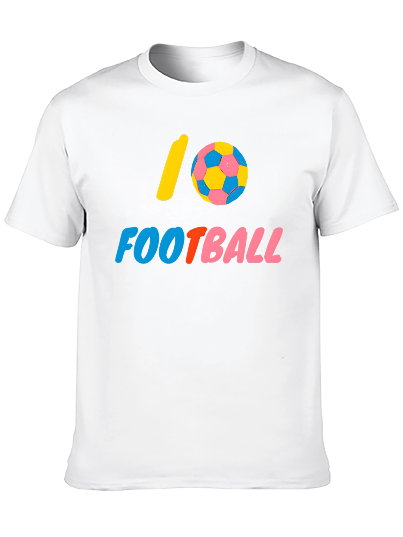 Black I Love Football Graphic Tee - Black Cotton Shirt view 10