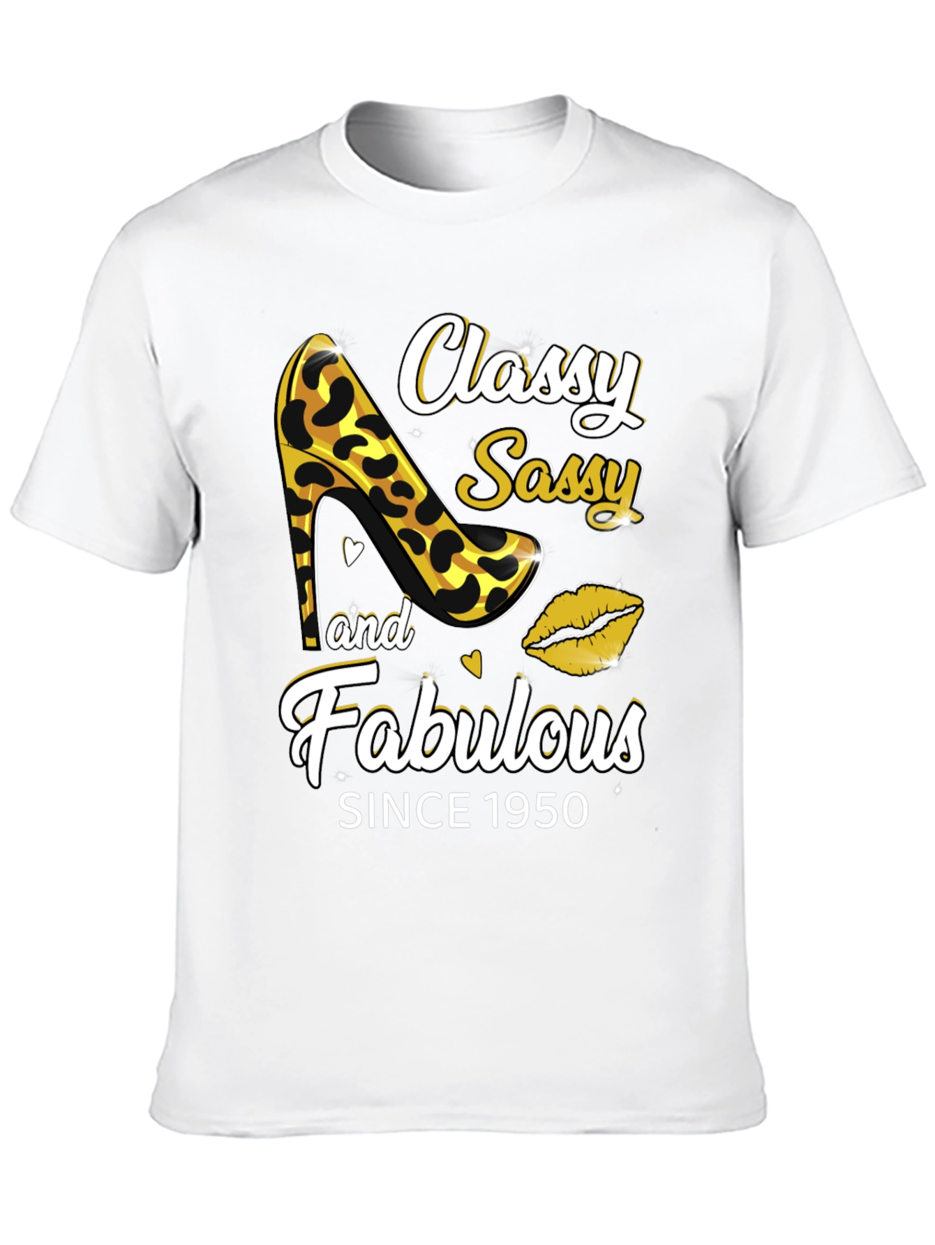 Black Classy Sassy Fabulous Since 1950 Graphic Tee view 10