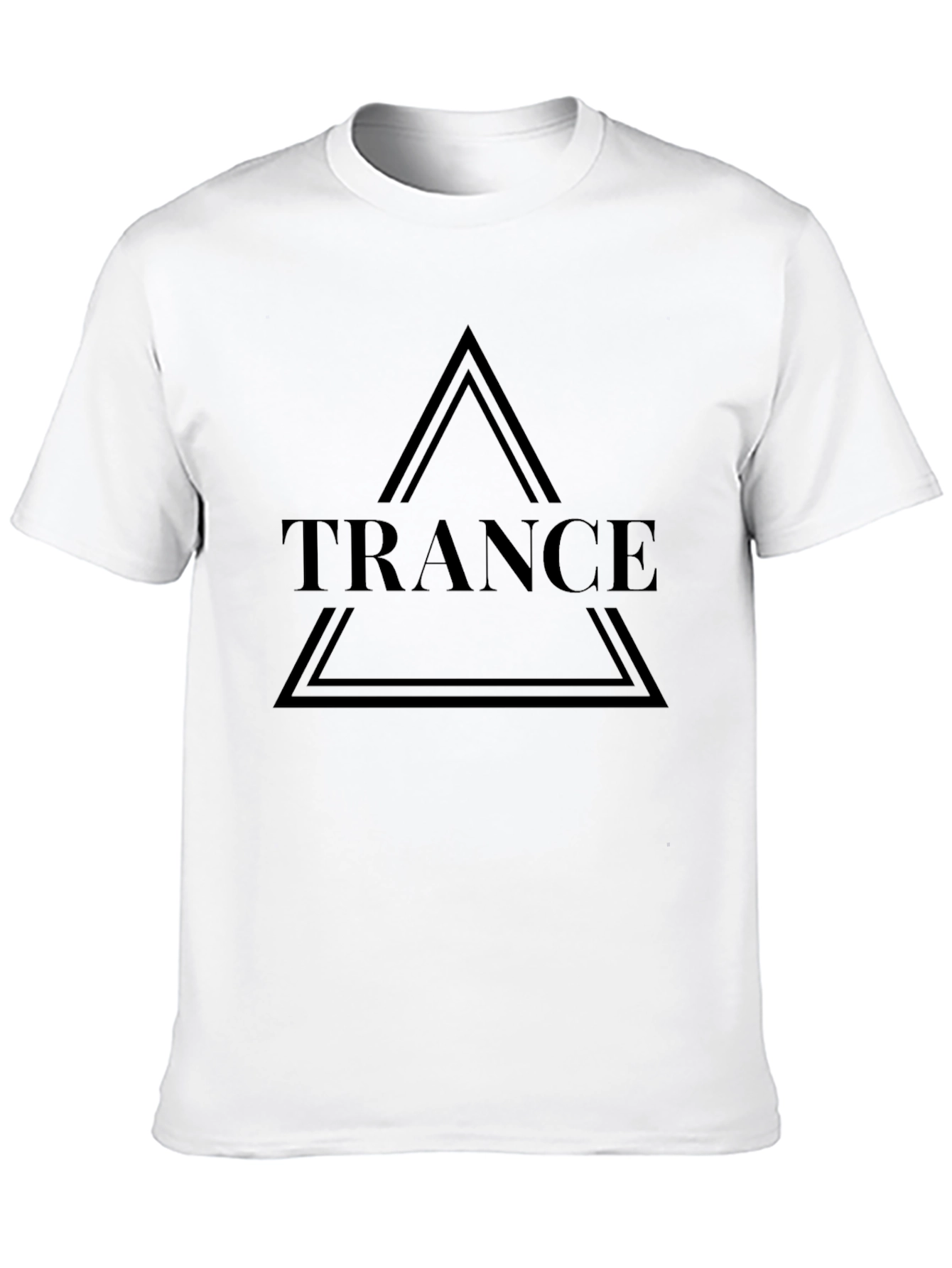Black Trance Graphic Tee - Black Cotton Casual Wear view 10