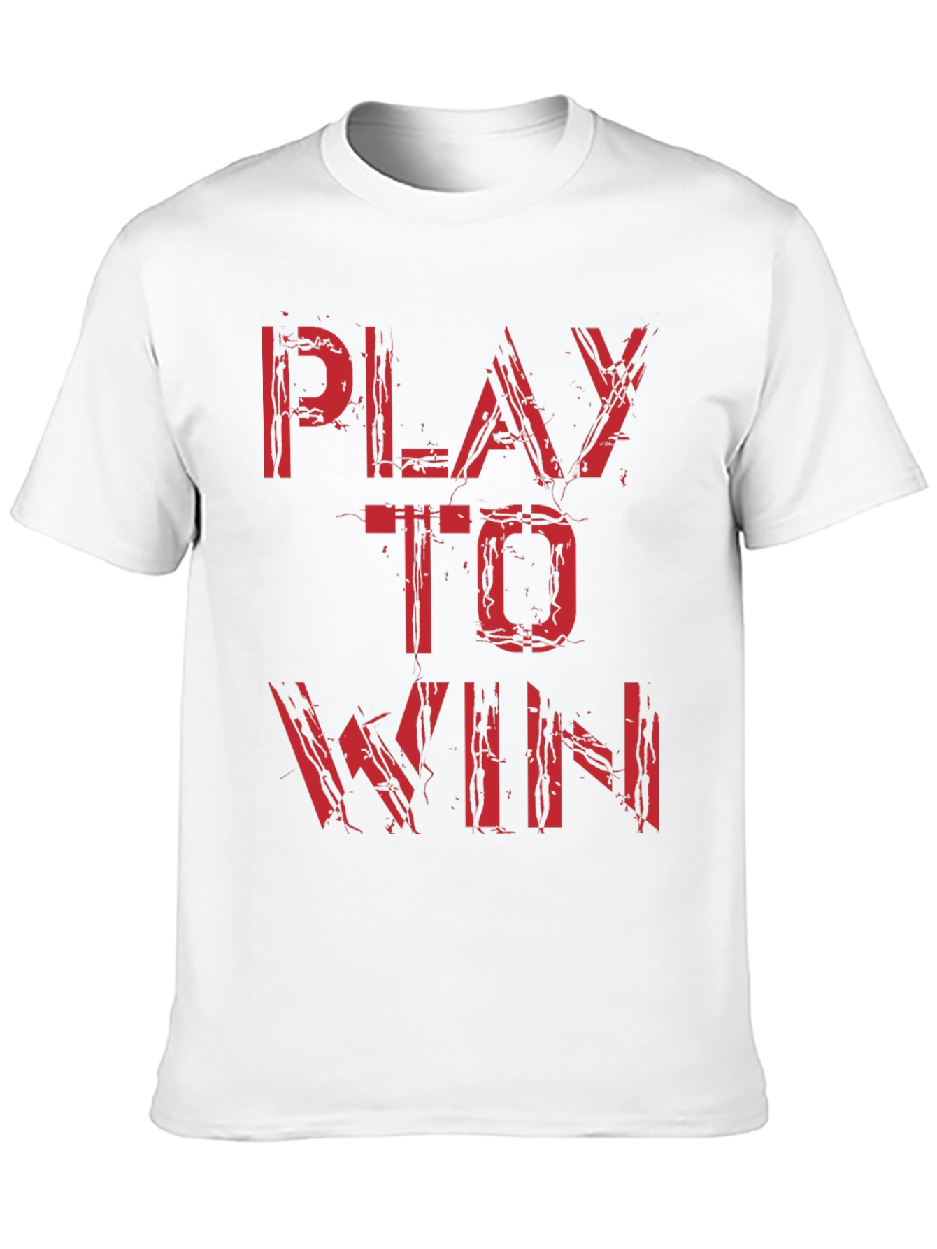 Black Play to Win Graphic Tee - Bold Red Print, Black Cotton view 10