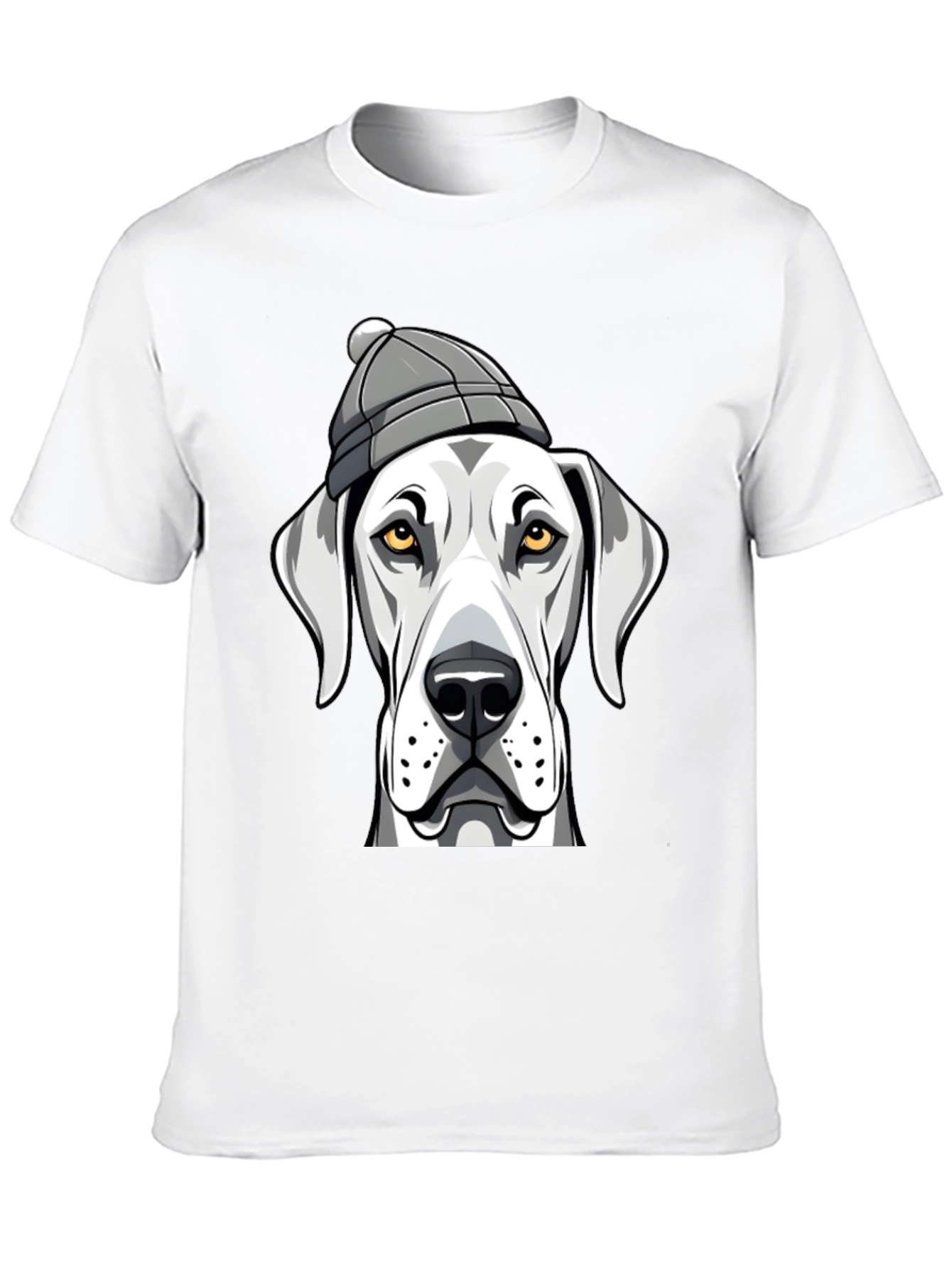 Black Dog with Beanie Graphic Tee - Trendy Pet Lover Shirt view 10