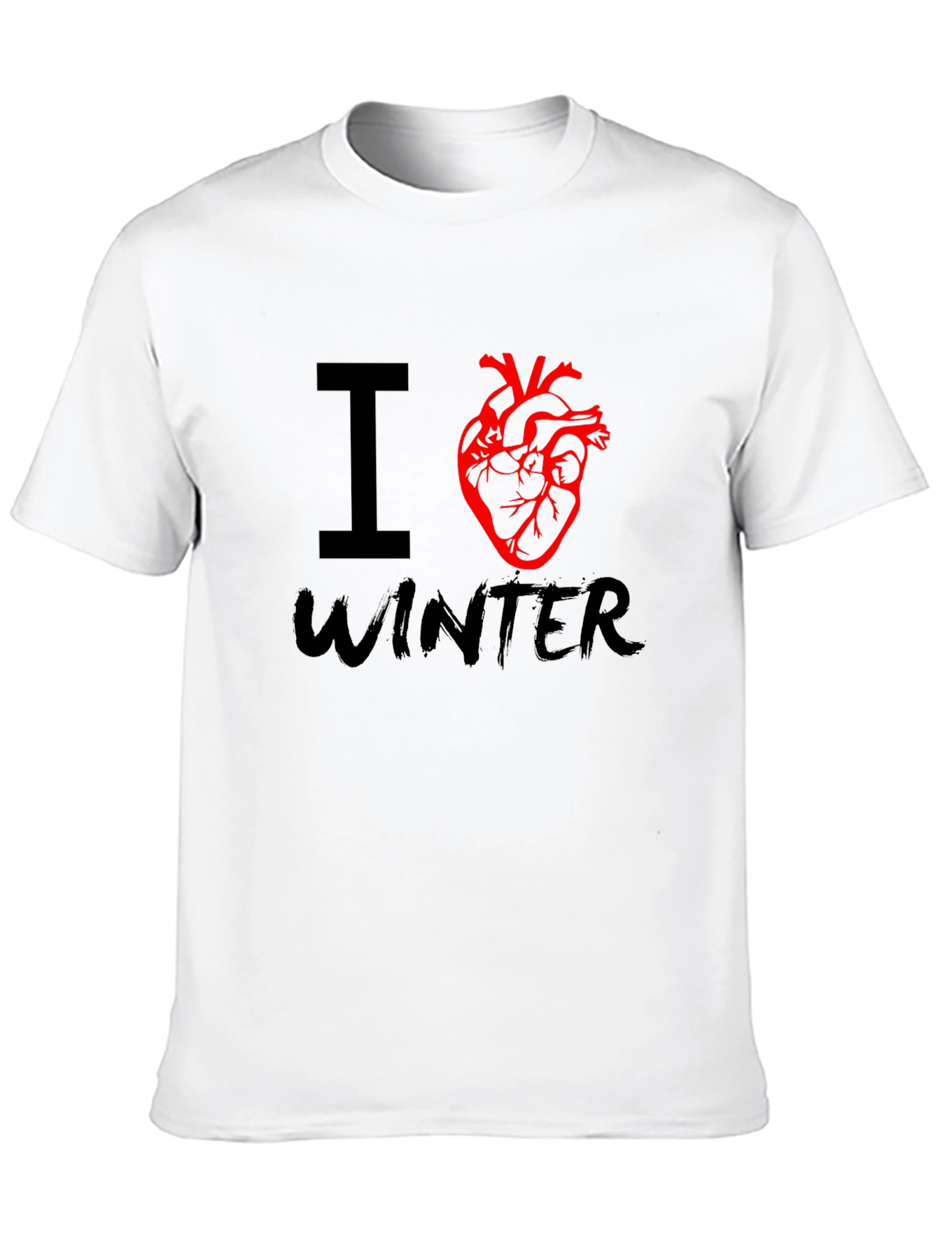 Black I Heart Winter Graphic Tee - Black view 10