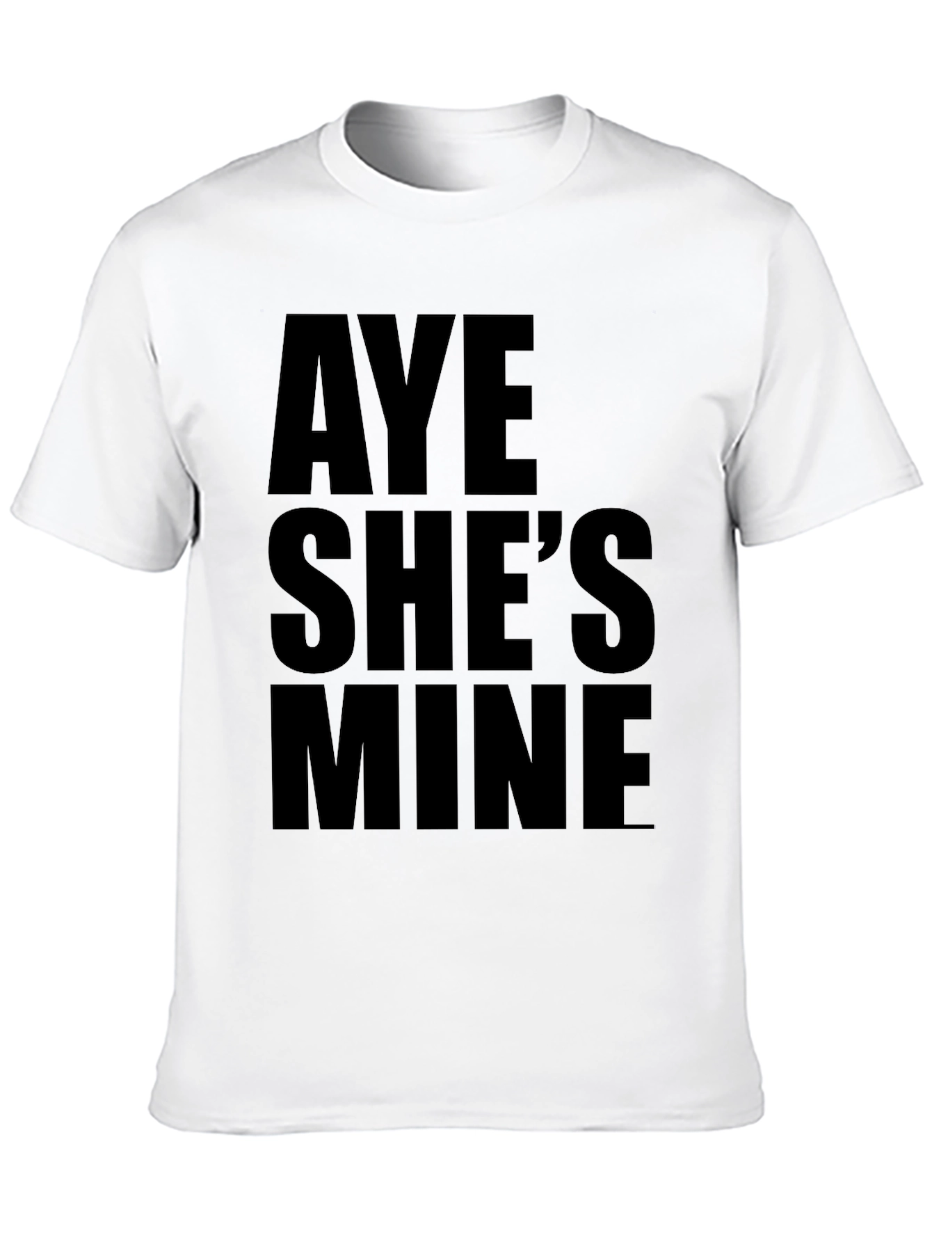 Black Aye She's Mine Black Graphic Tee view 10