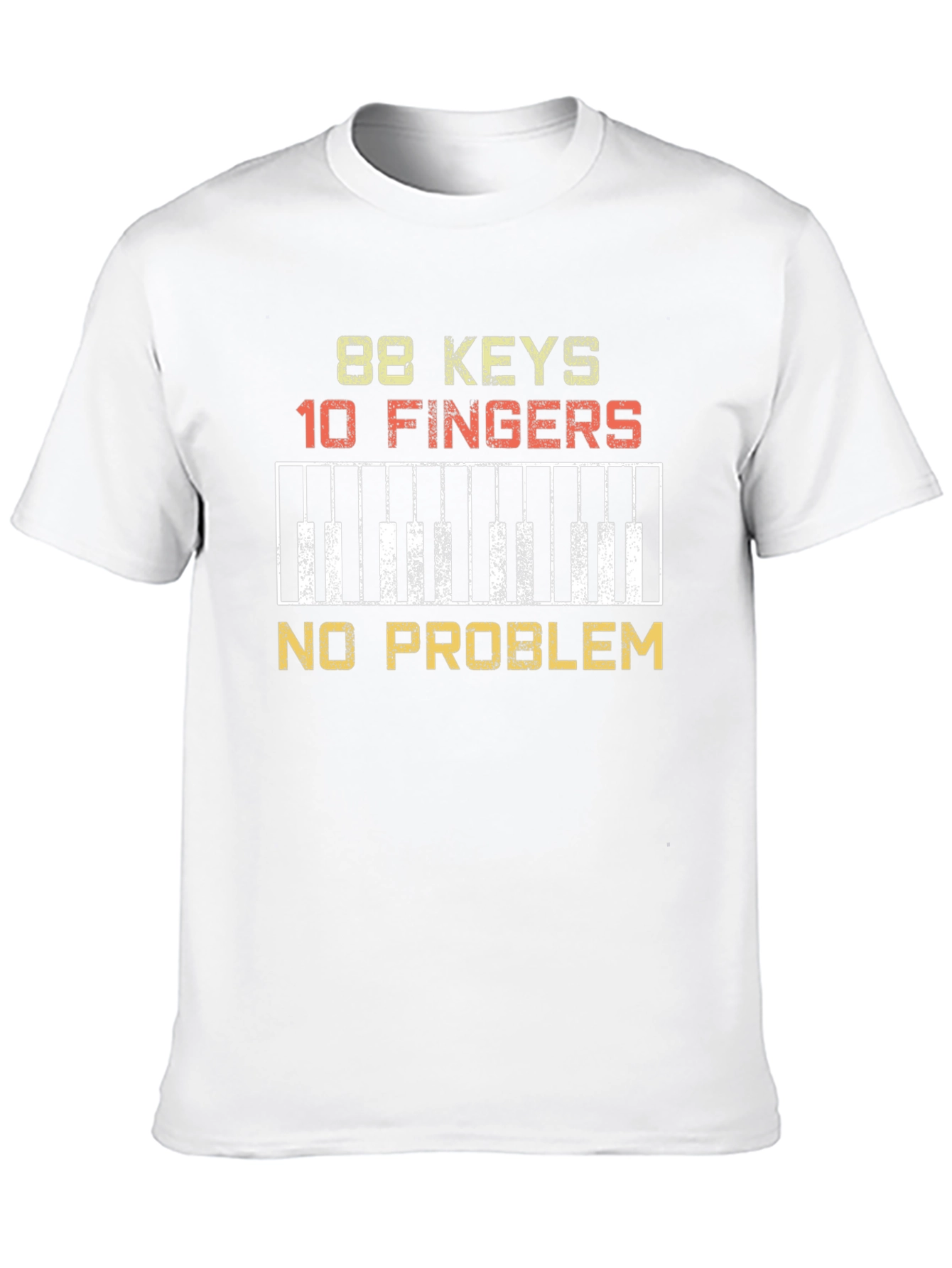 Black 88 Keys 10 Fingers T-Shirt - Musician Piano Tee view 10