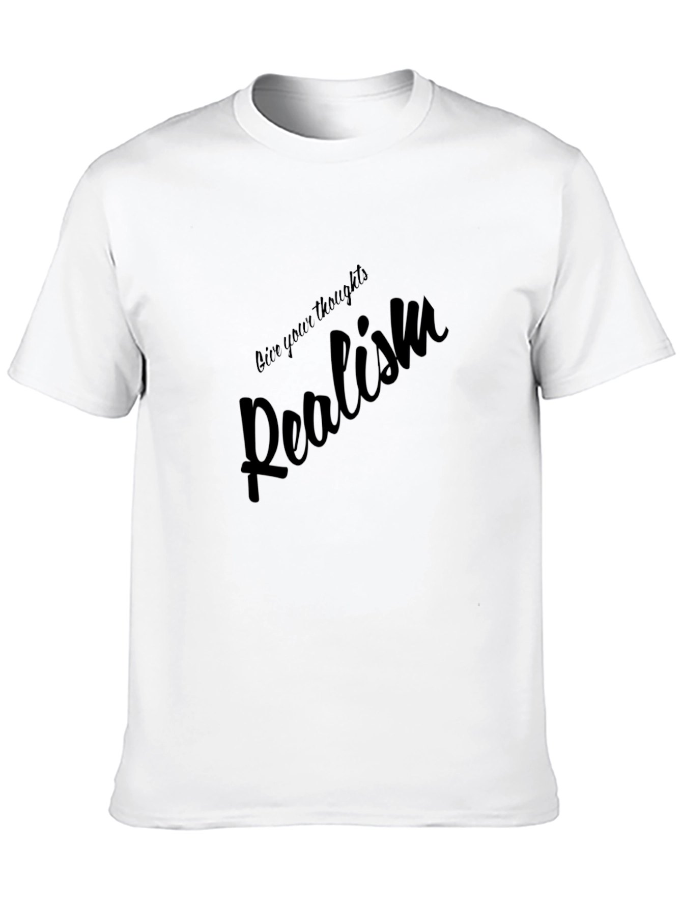 Black Realism Graphic Tee - Black Cotton Casual view 10