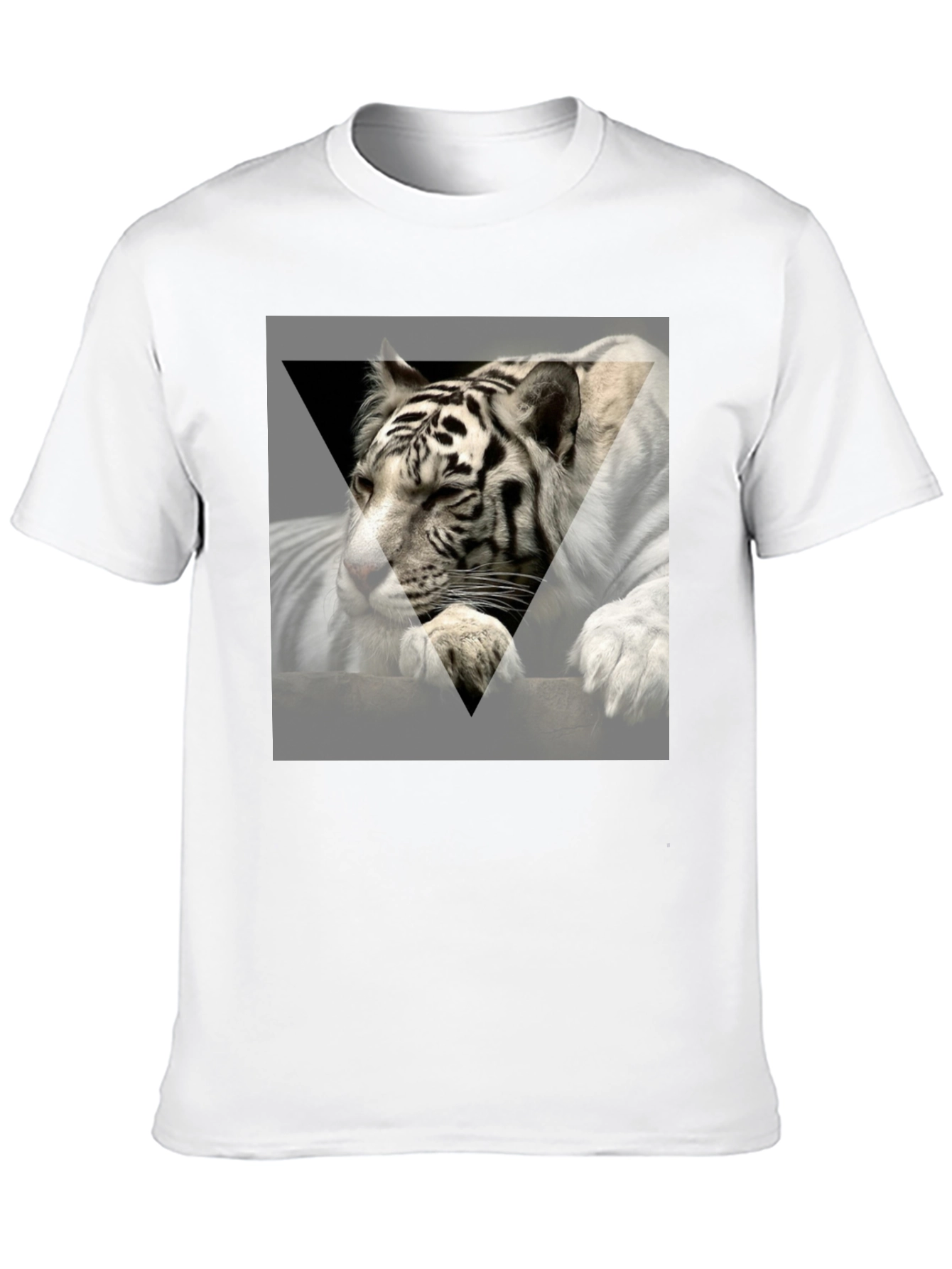 Black Tiger Graphic Print Tee - Men's Short Sleeve Black T-Shirt view 10