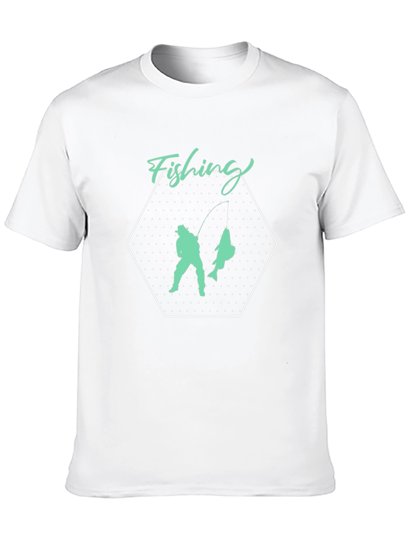 Black Fishing T-Shirt, Graphic Tee, Black Crew Neck Shirt view 10