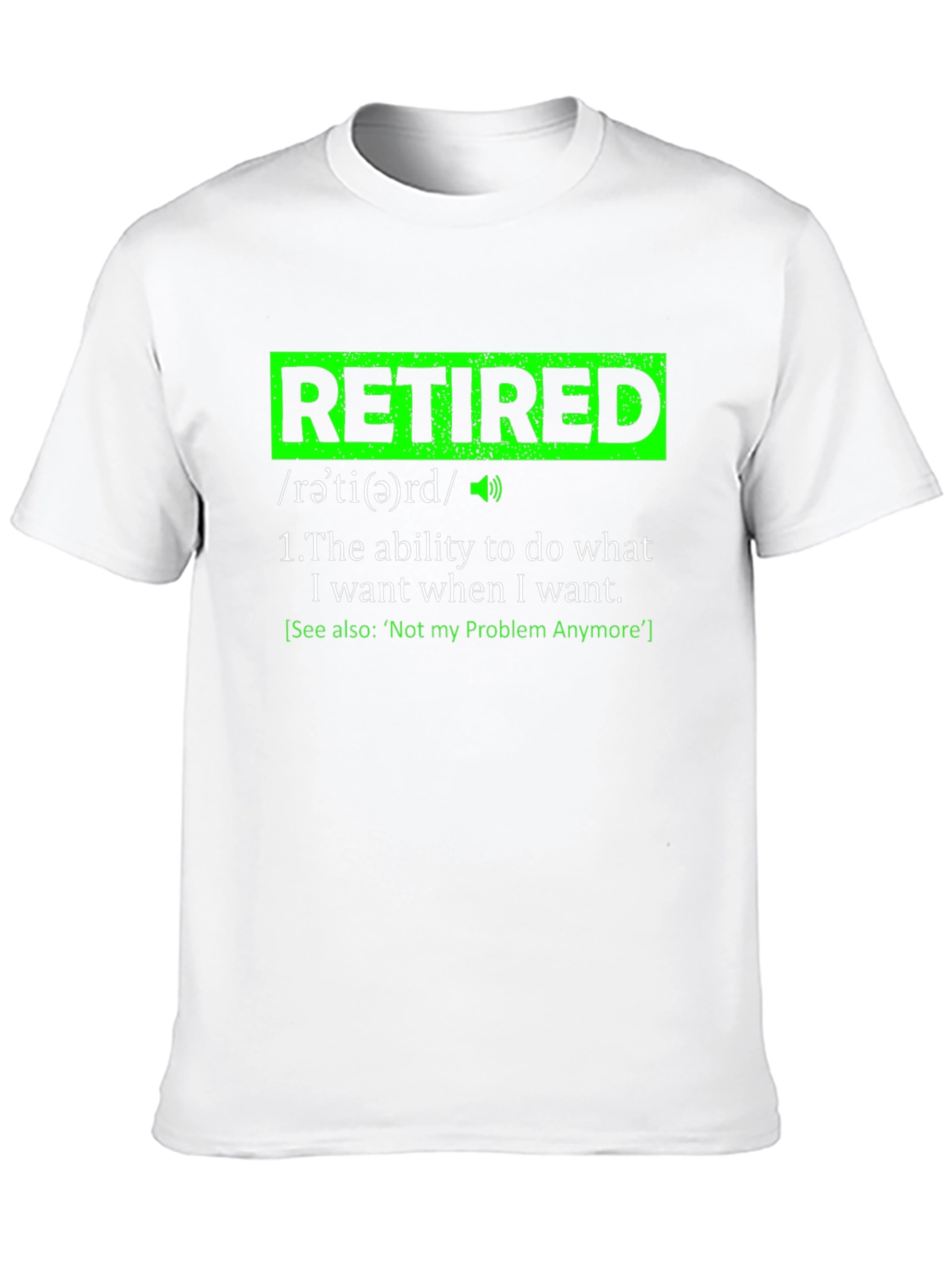 Black Funny Retired Definition Black T-Shirt view 10