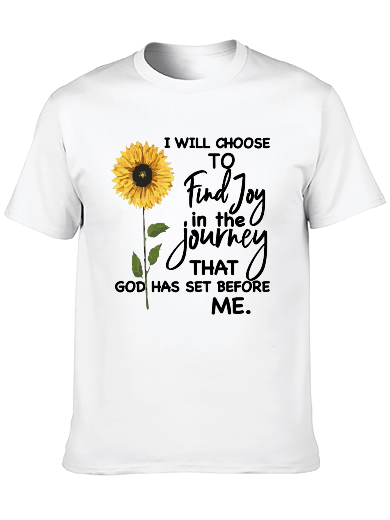 Black Sunflower Joy Journey T-Shirt view 10