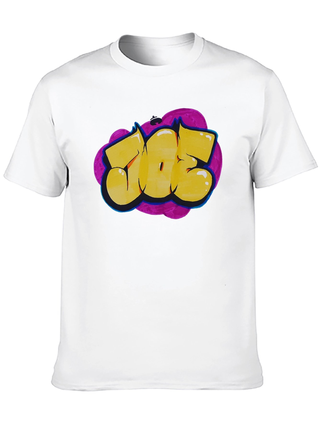 Black Graffiti Style Graphic Tee - Bold Statement T-Shirt view 10